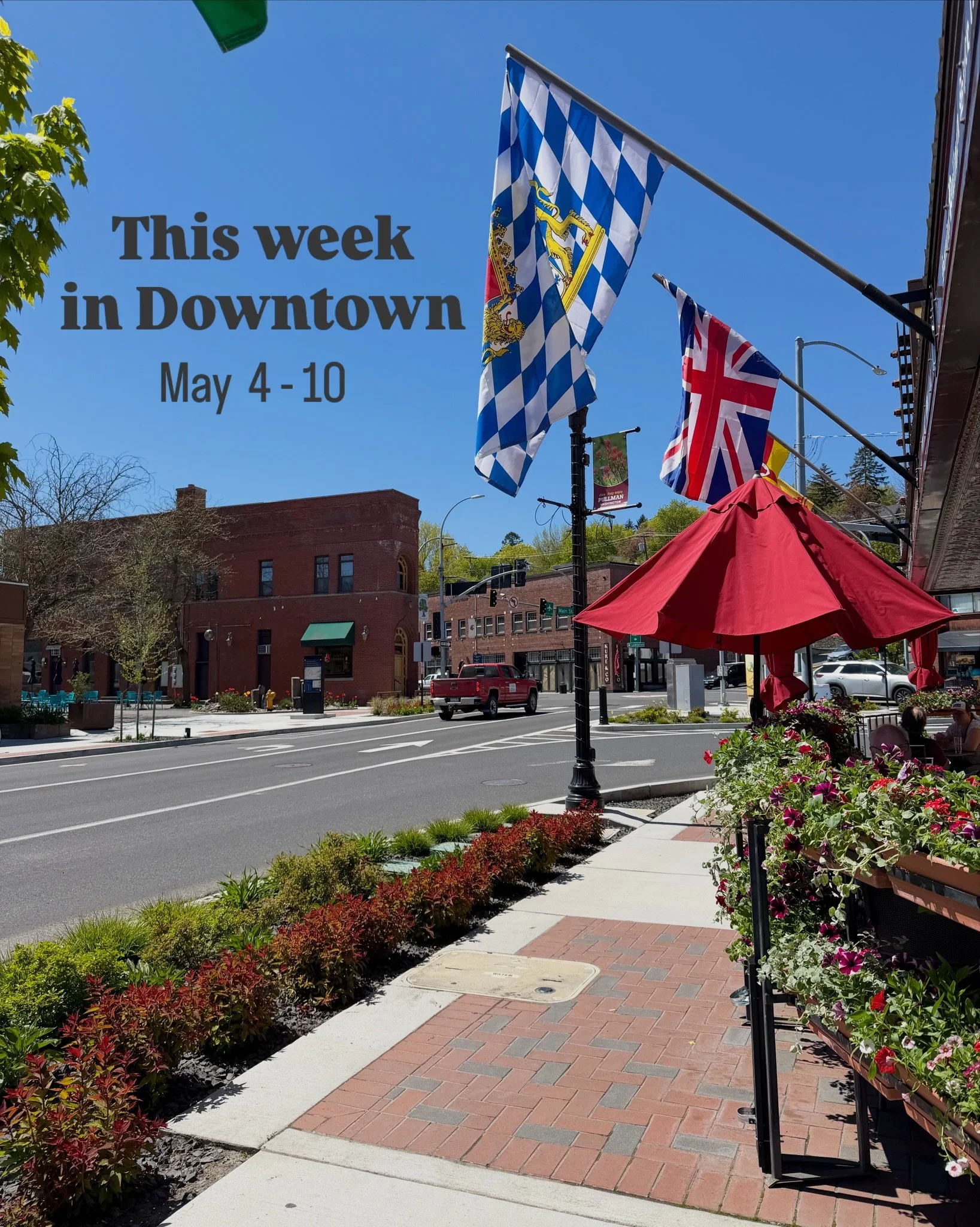 📣 This Week in Downtown:

Downtown Updates:
&bull; 🎓🐾 Congratulations to all Coug grads!
&bull; 💐 Mother&rsquo;s Day is this weekend. Celebrate mom in downtown Pullman with flowers, gifts, dining, and local favorites!
&bull;🎨Join us for Downtown