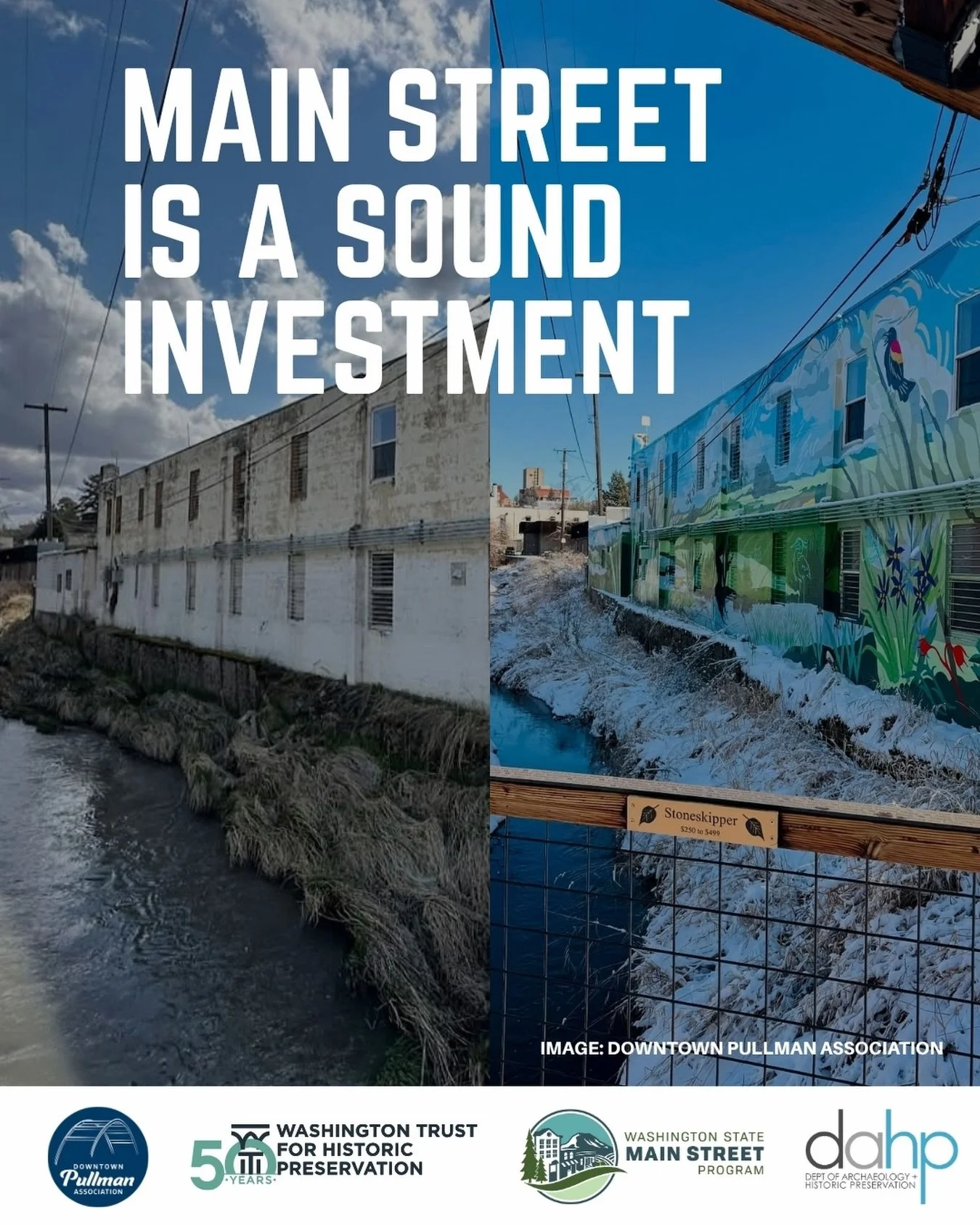 🎉We&rsquo;re excited to celebrate the 5th Annual Washington Main Street Week (June 8&ndash;12, 2026) and the many ways Main Street strengthens our communities.

MAIN STREET IS A SOUND INVESTMENT

From the potential to reuse and reimagine historic sp