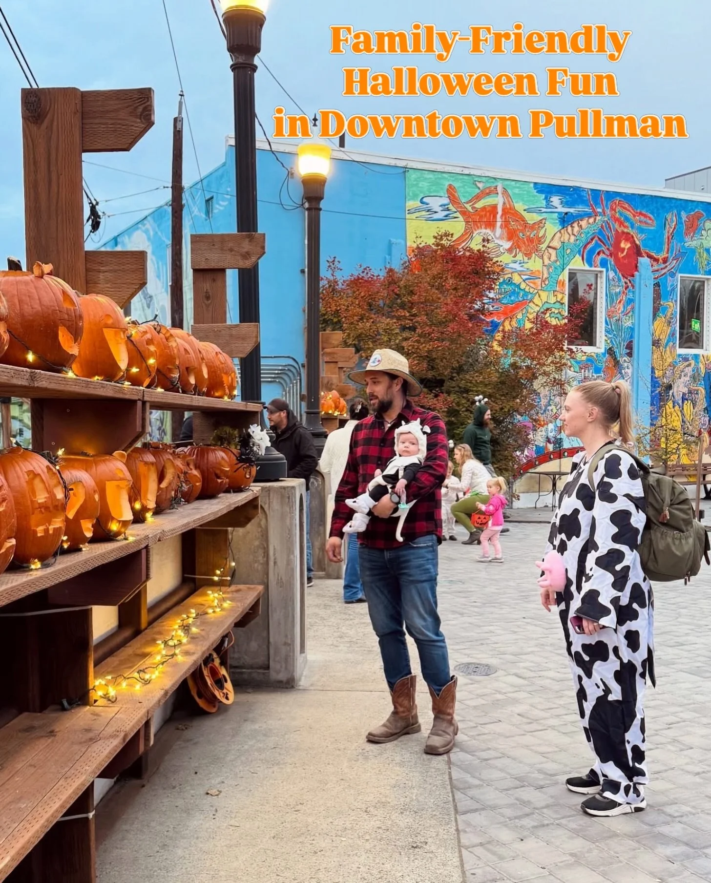 👻 Family-friendly Halloween fun in Downtown Pullman this week! 
So many spook-tacular things to do:

🍬 Join us for Downtown Trick-or-Treat this Saturday, October 31, from 3&ndash;6 PM!

🎃 Carve a pumpkin at home and bring it to the Pumpkin Wall at