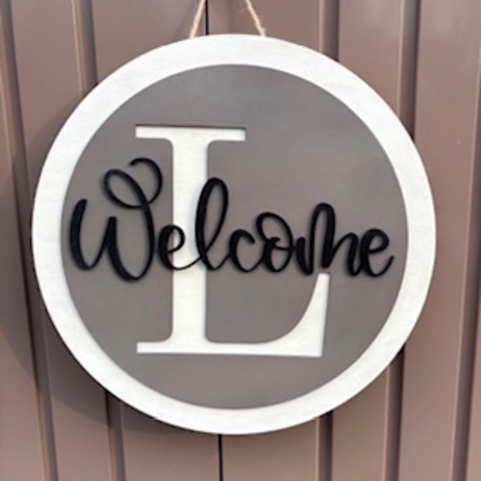 Classic Initial Welcome Sign