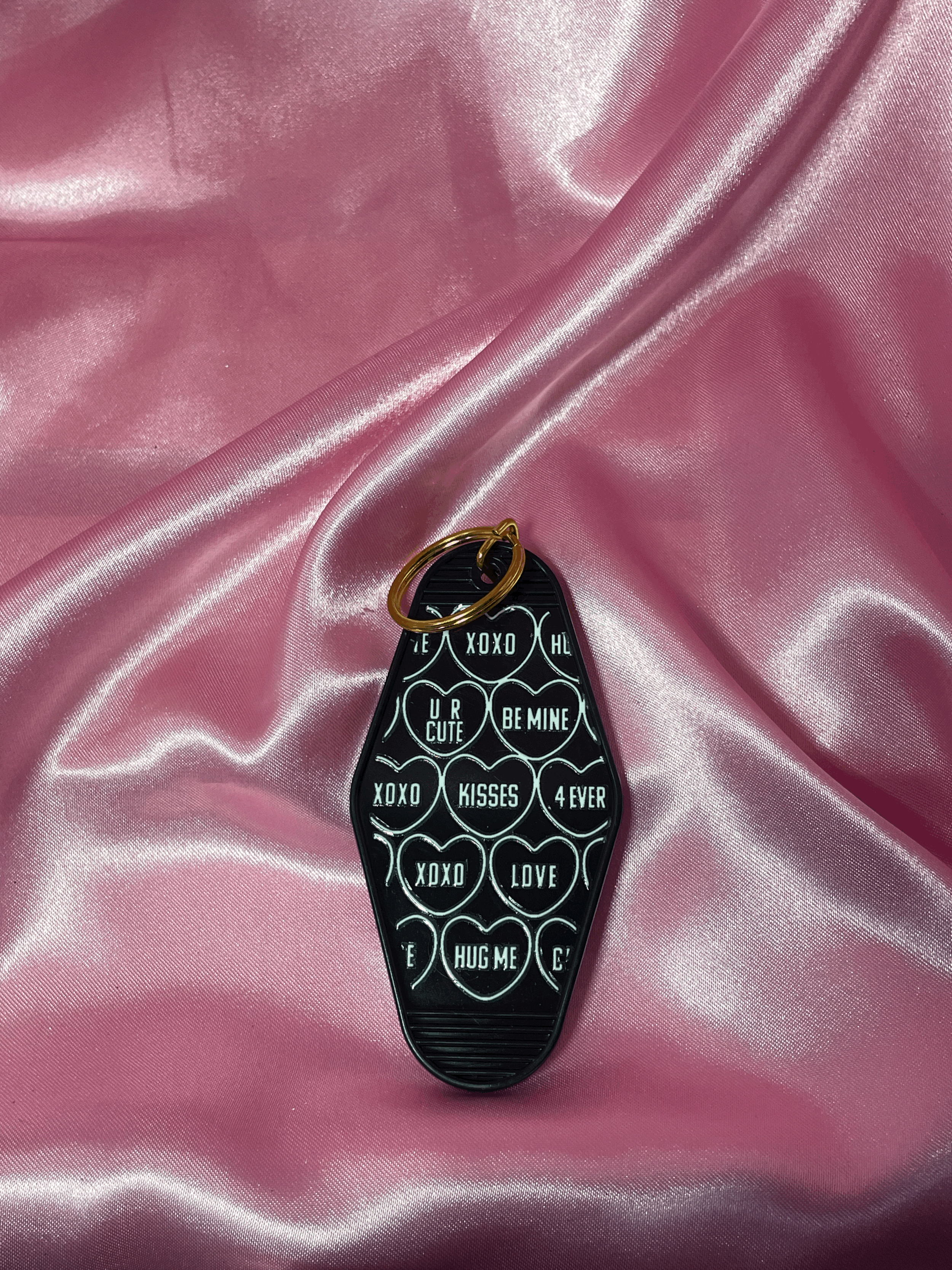 Black Plastic Keychains