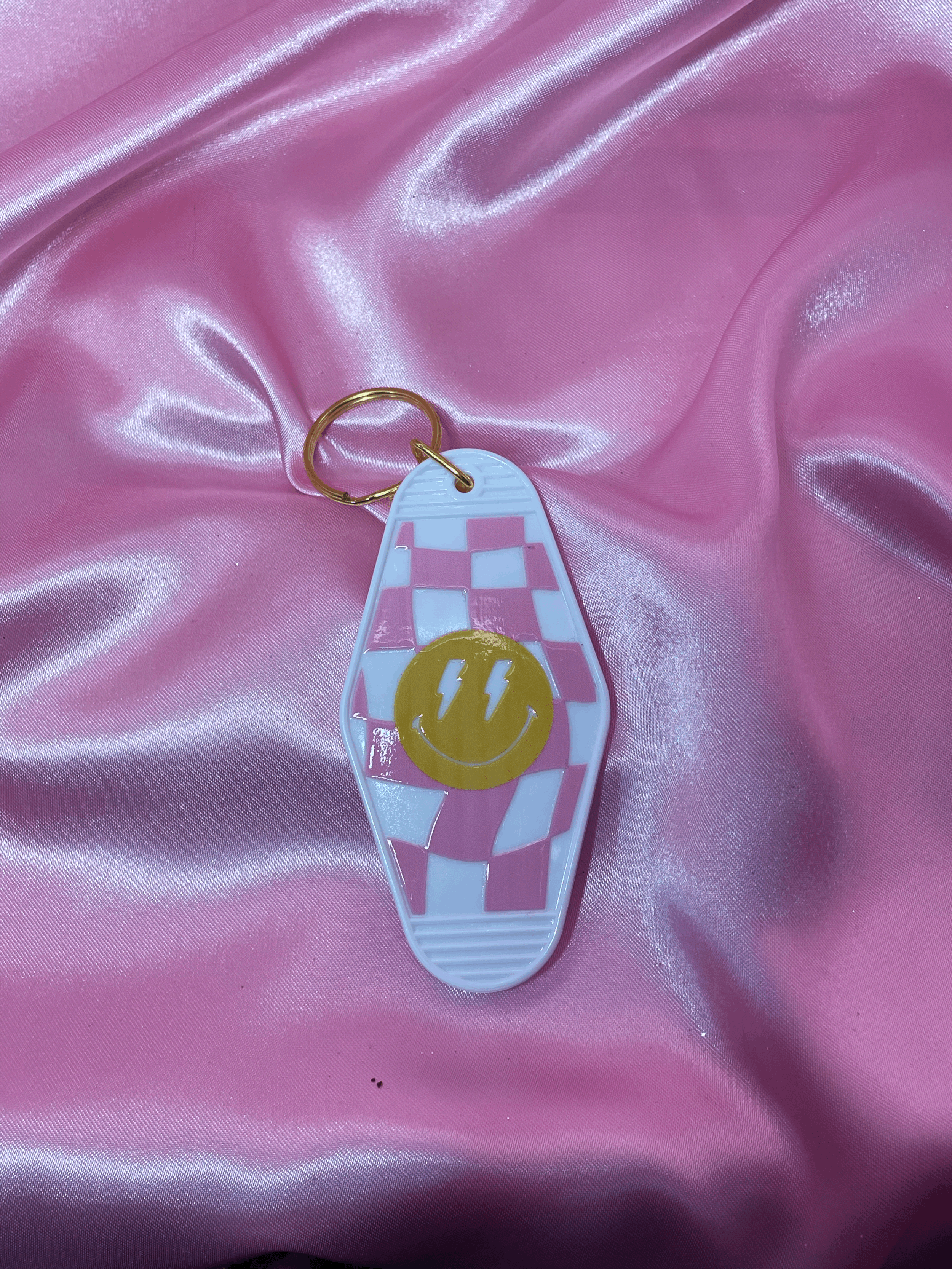 White Plastic Keychains