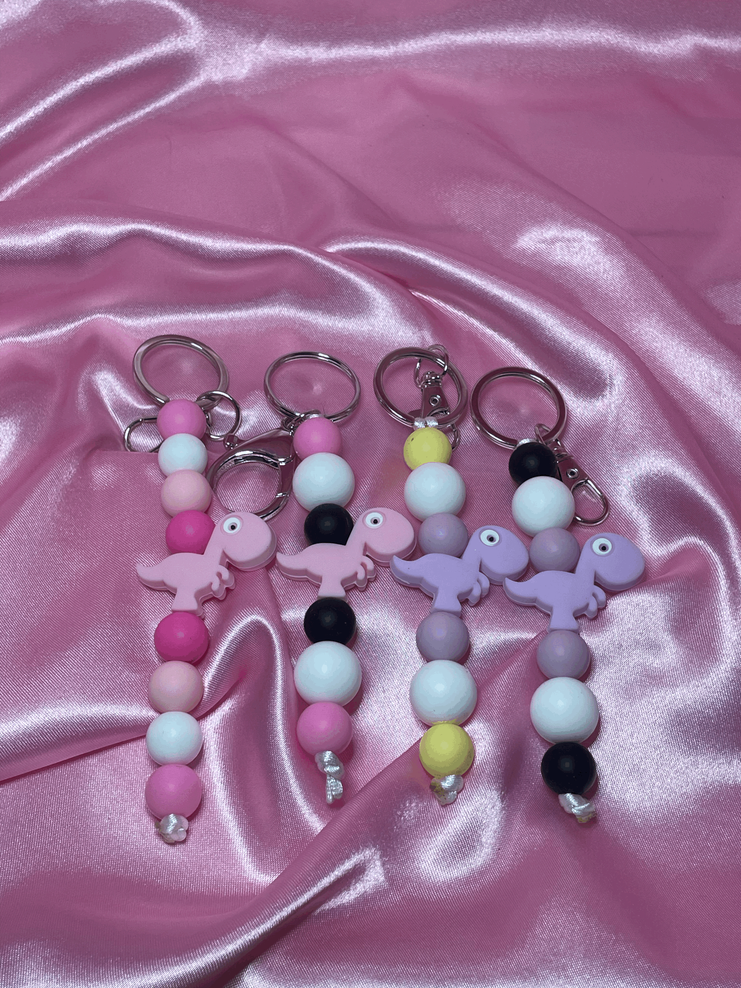 Dino Beaded Keychains