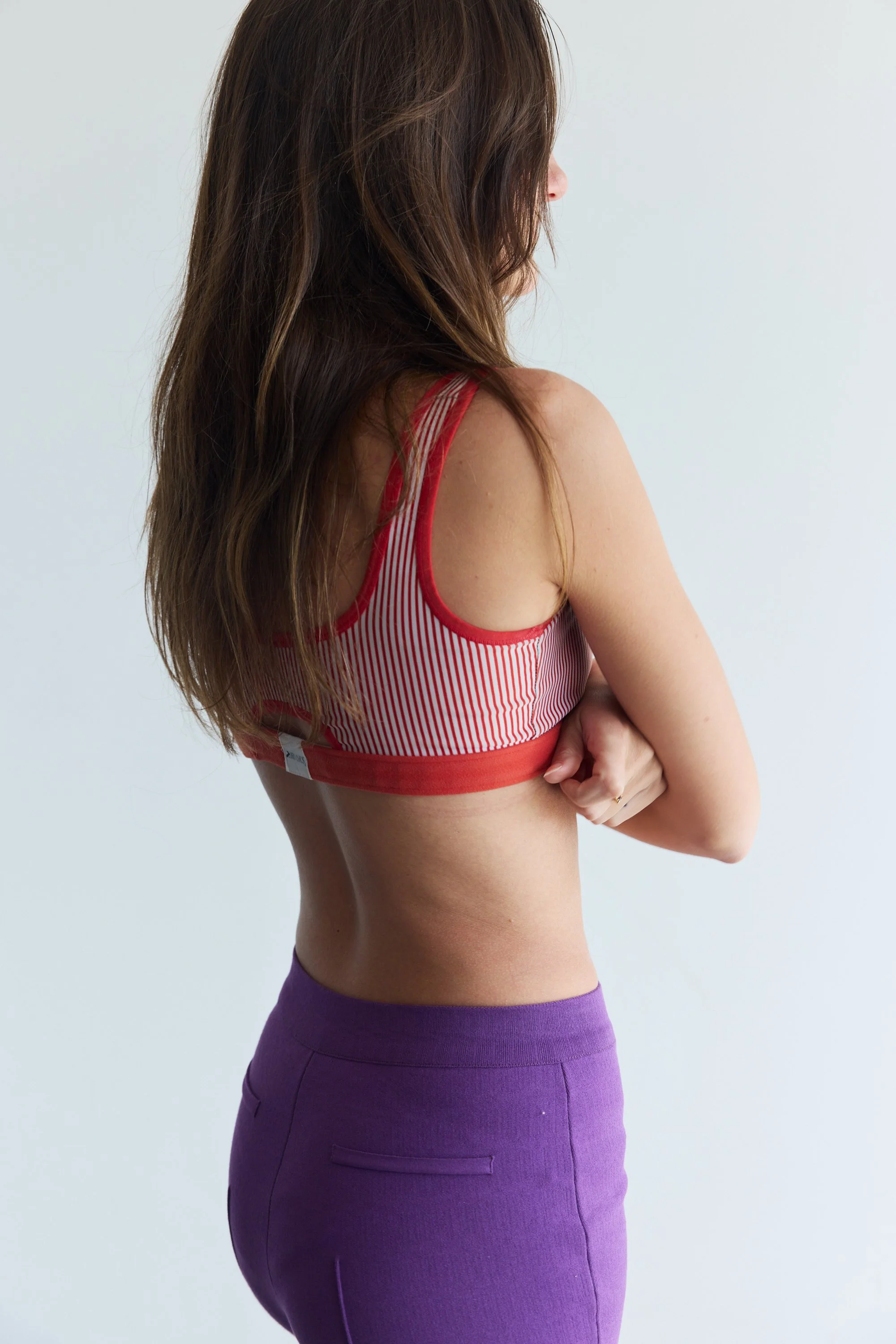 Red striped carnival bra