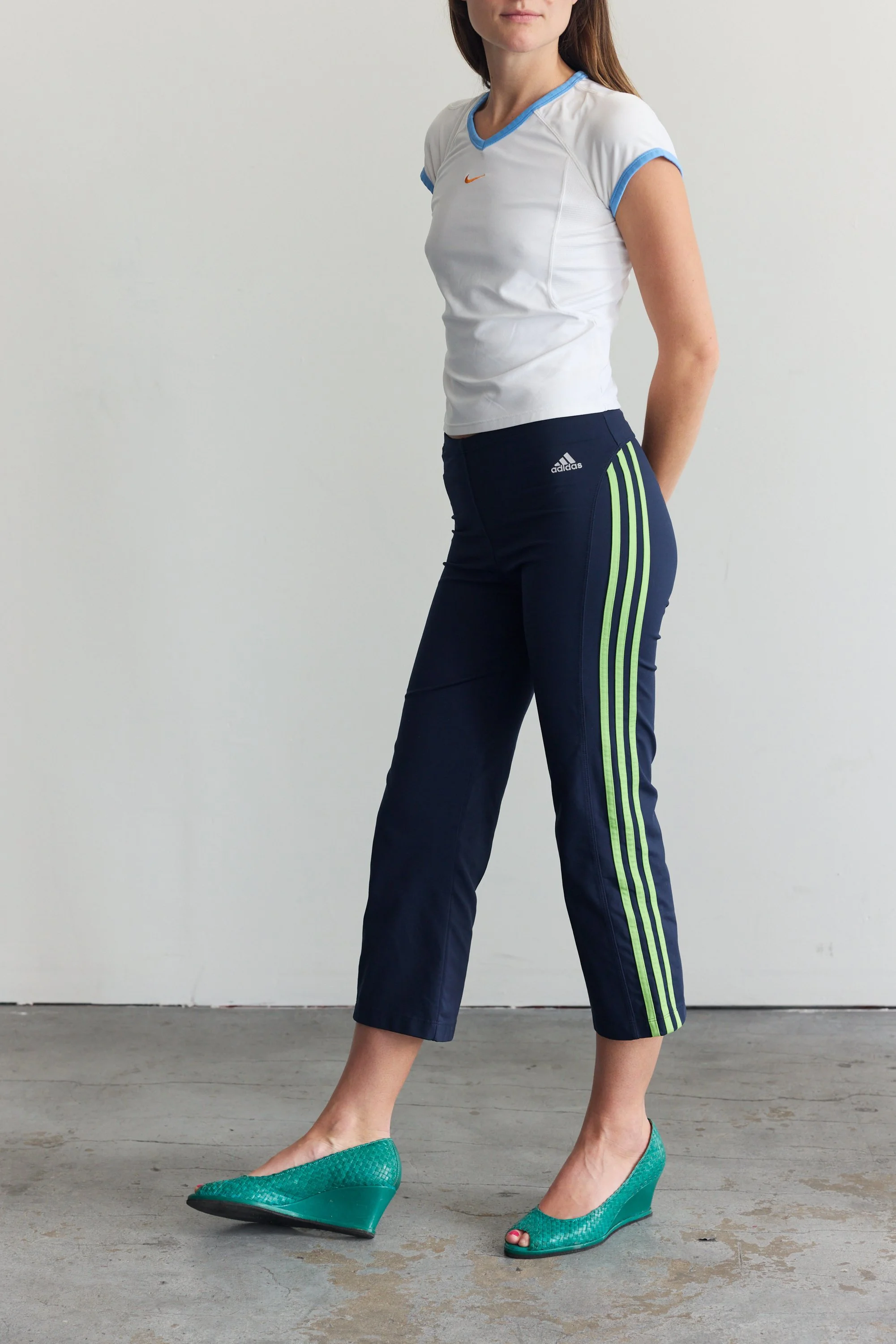 adidas capris neon stripes