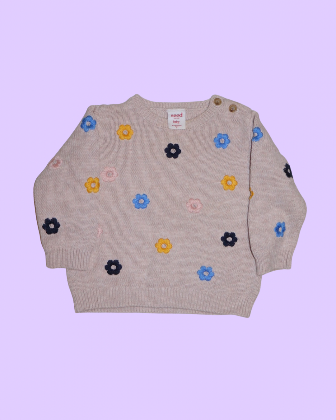 SEED HERITAGE Daisy Knit, Size 6-12mos
