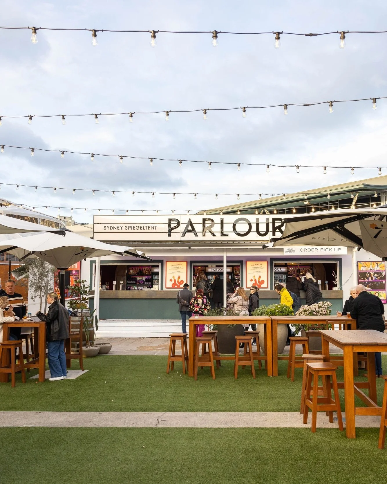 Parlour bar front at Sydney Spiegeltent