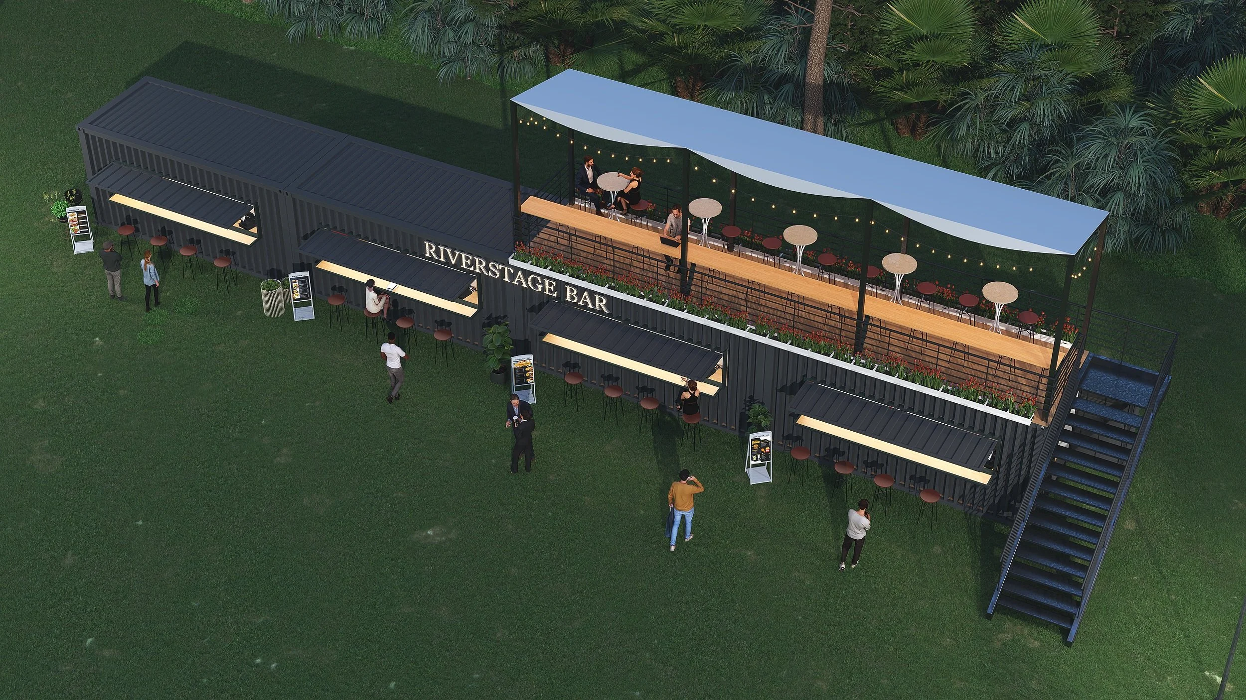 artist rendering of custom bar build