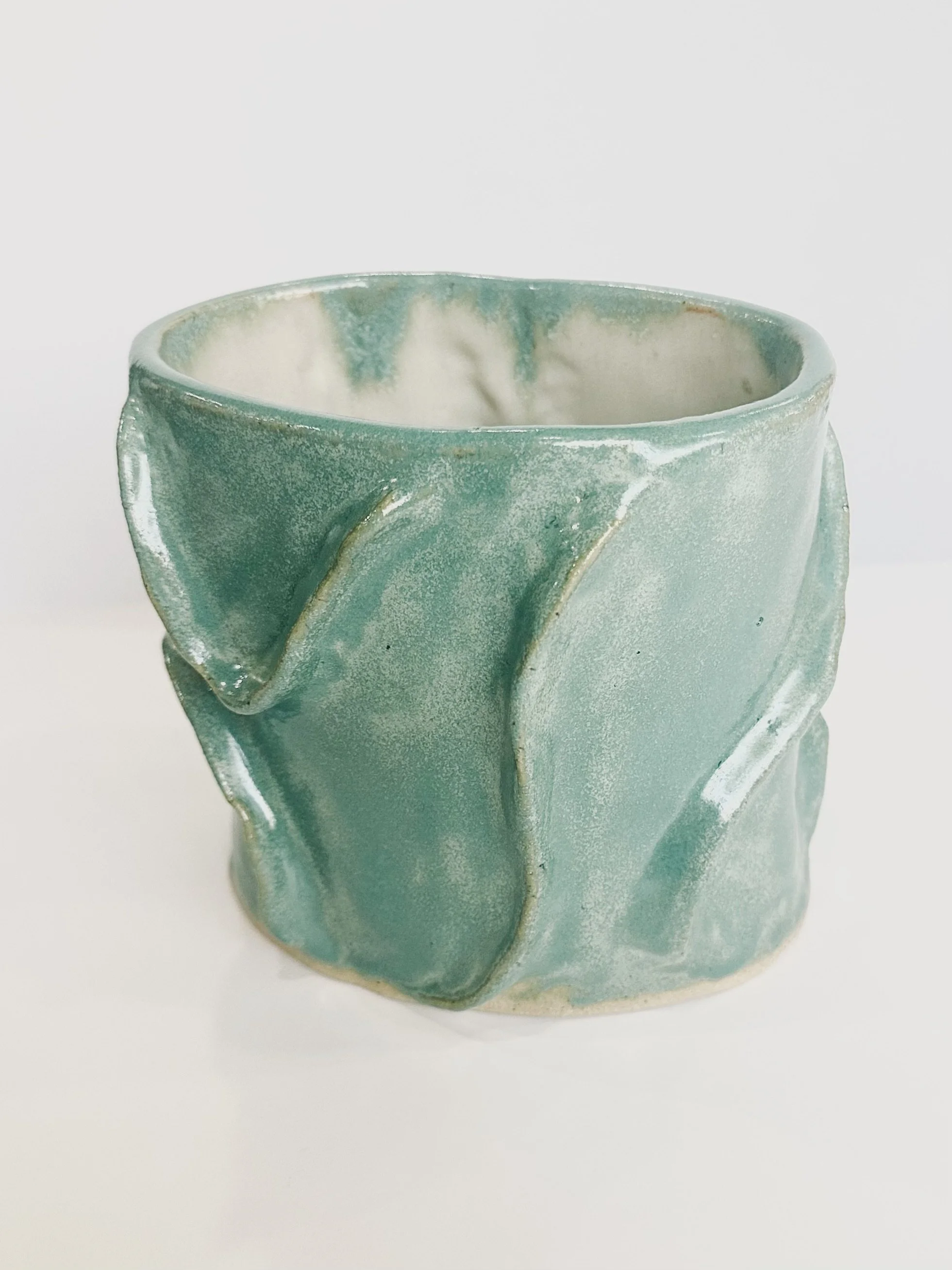 Turquoise Ripple Vase