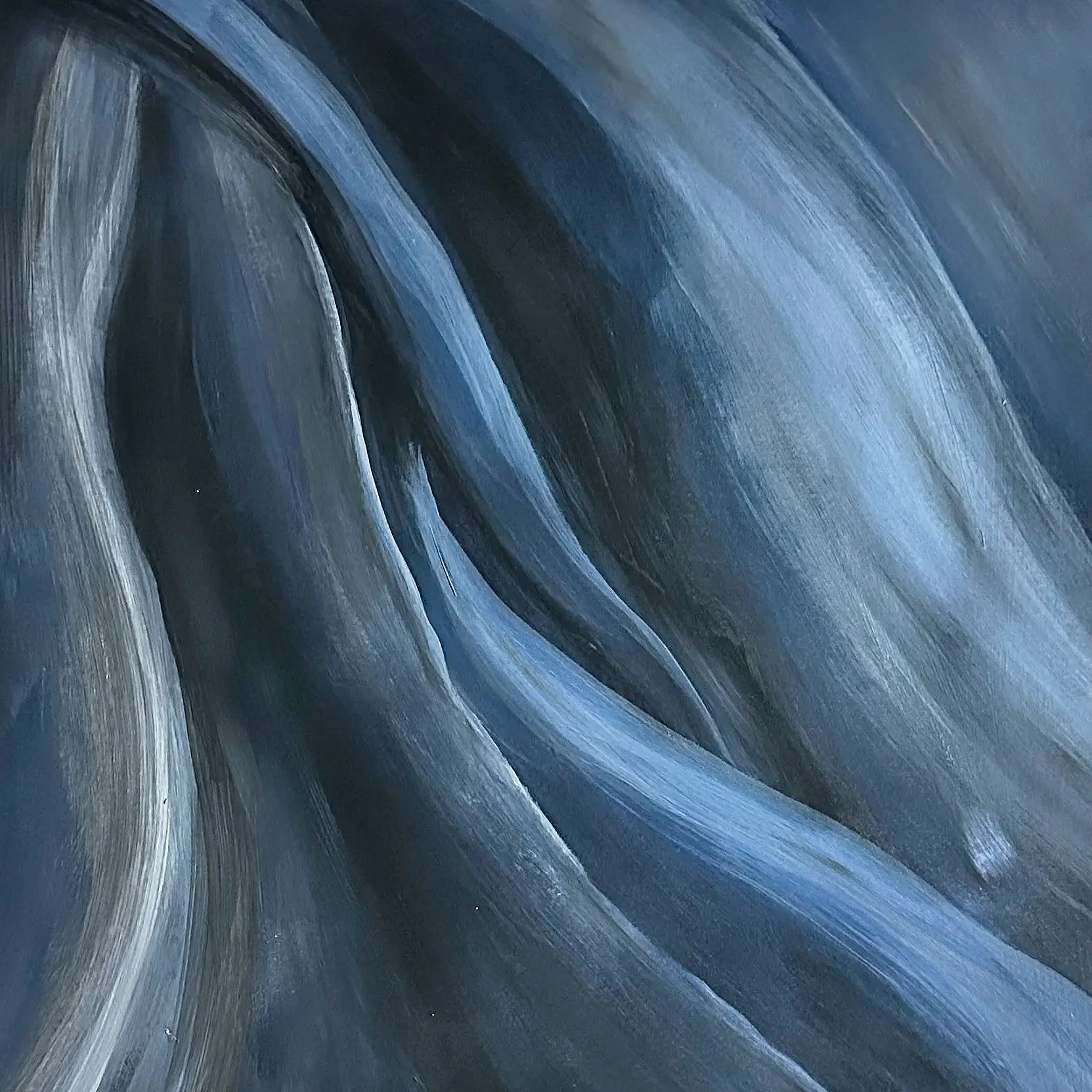 Metallic Blue Folds