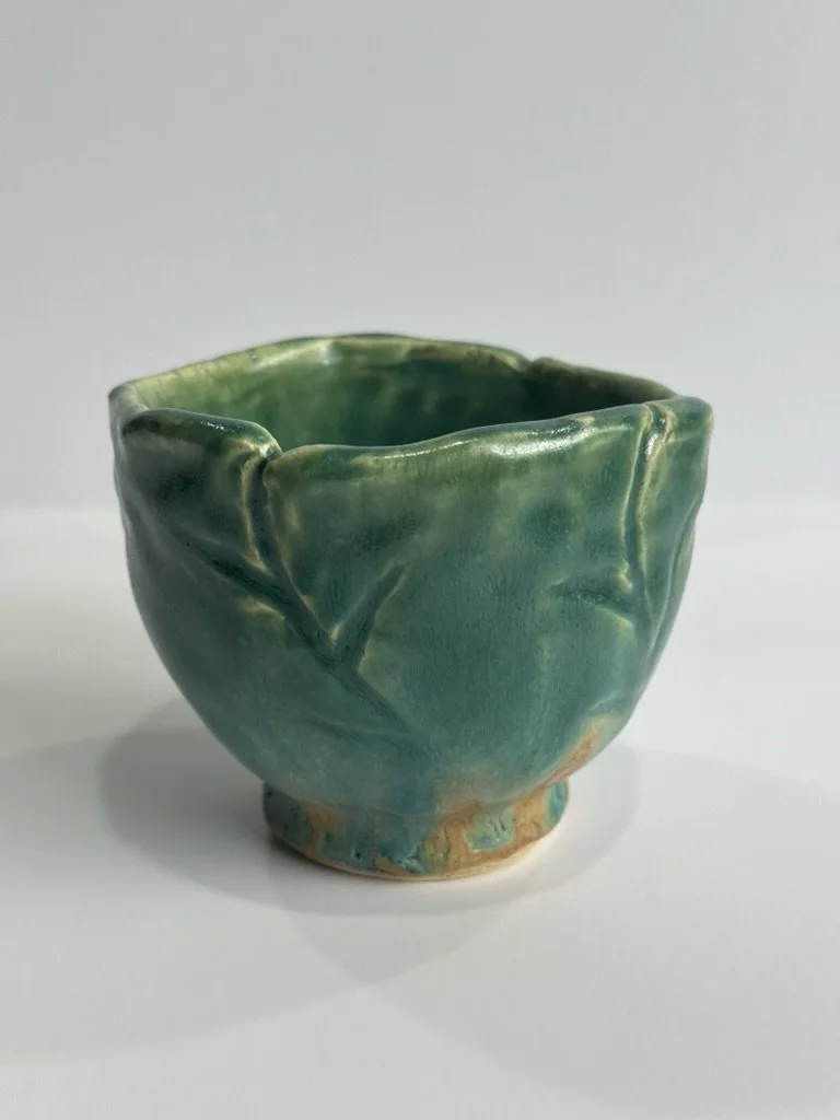 Carved Green Leaf Bowl