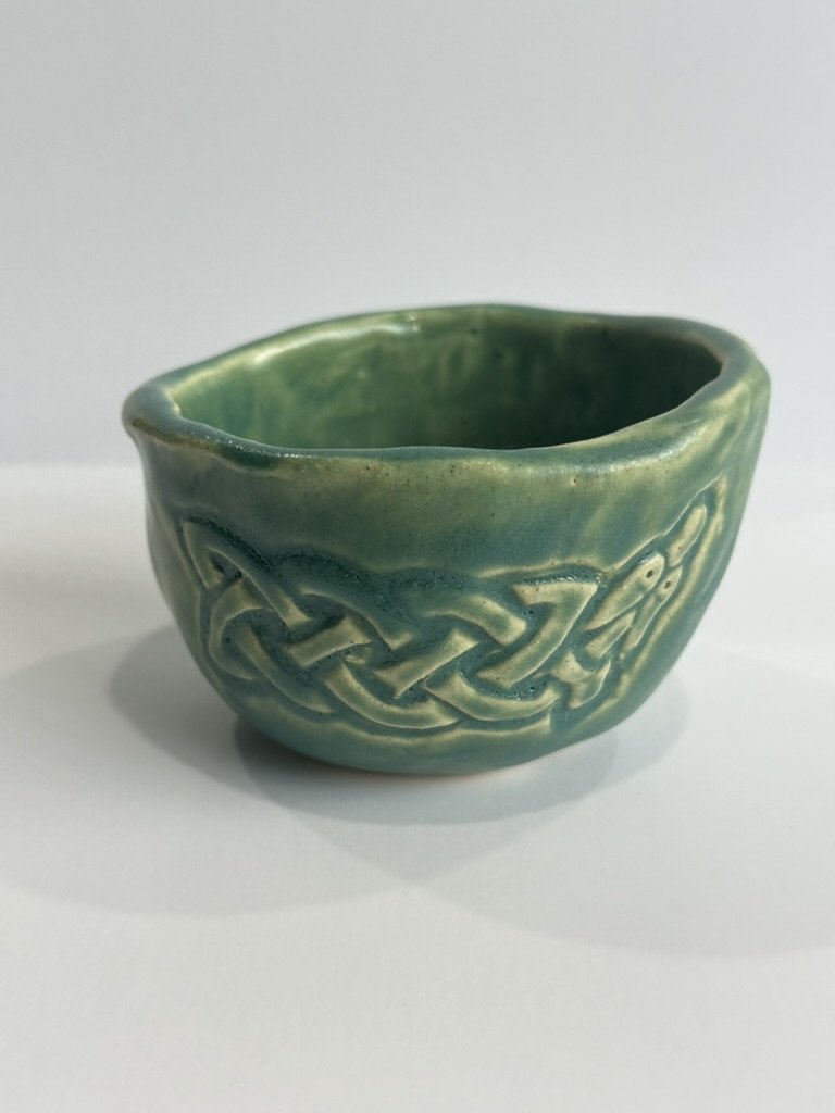 Carved Green Dragon Bowl