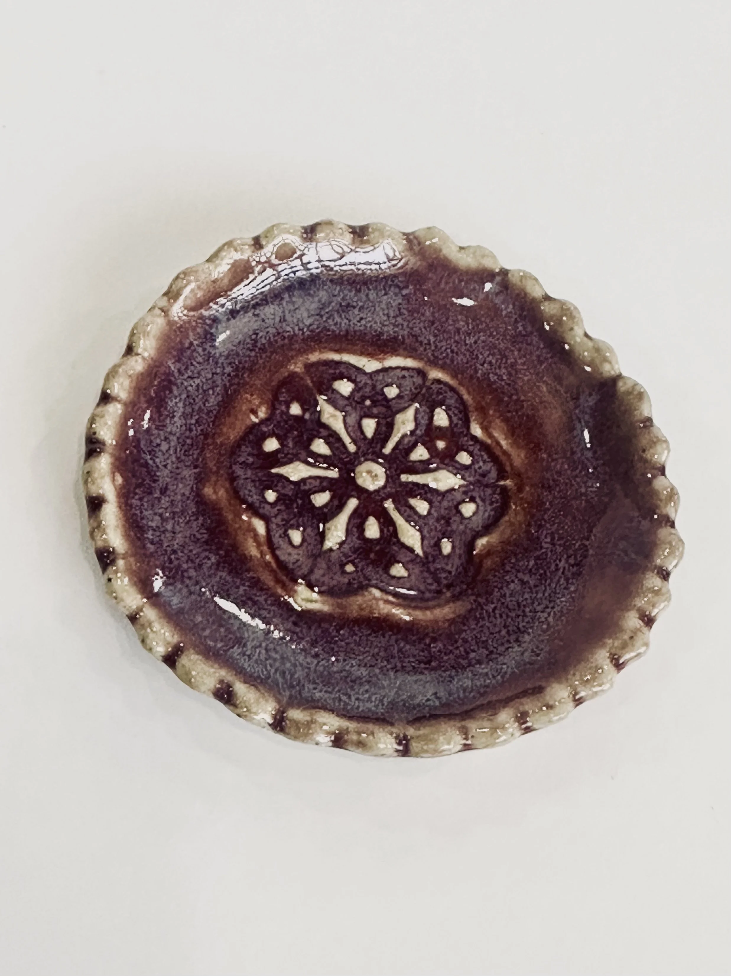 Flower Ring Dish with Unicorn Glaze