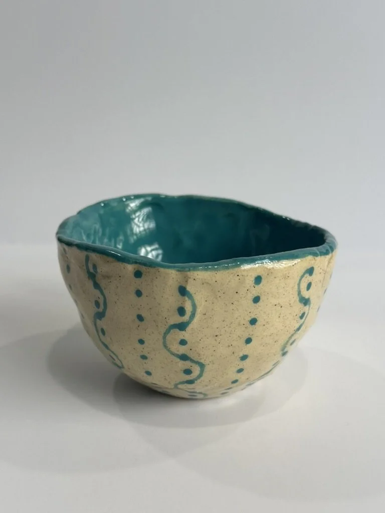 Turquoise Dot Bowl