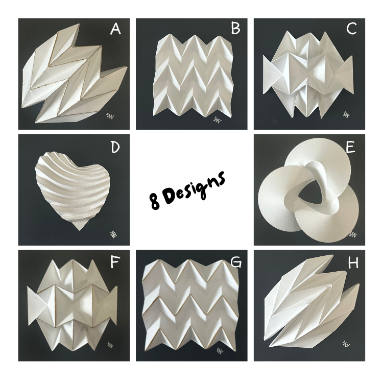 Mini Abstract Paper Shadowbox Art - 8 Designs to Choose From