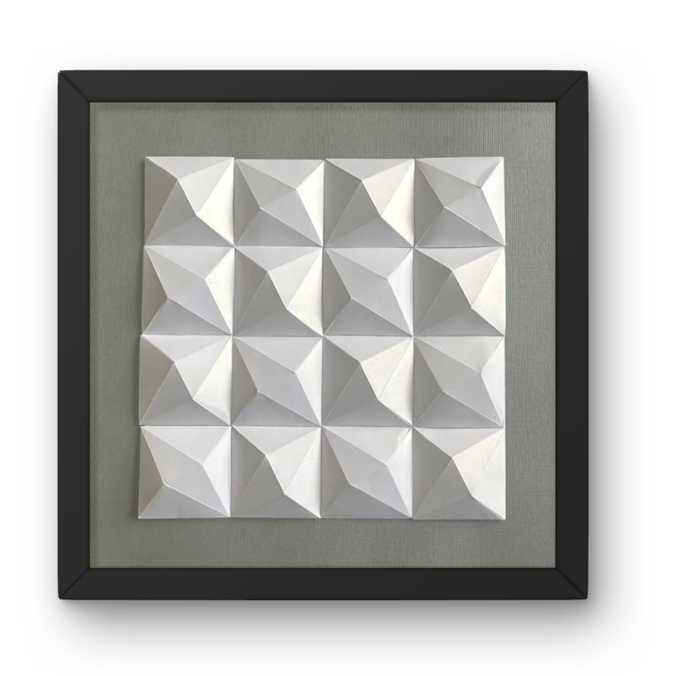 Shimmer White Modular Geometric Sculpture