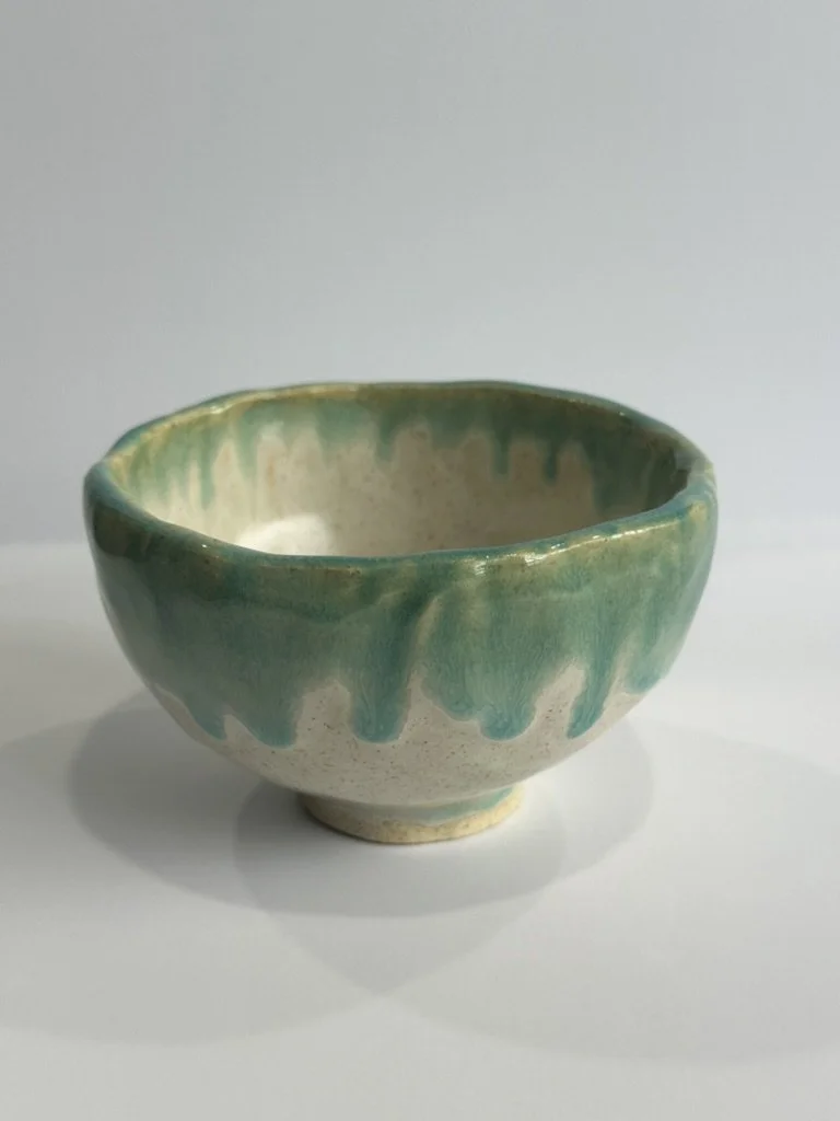 Turquoise Drip Medium Bowl