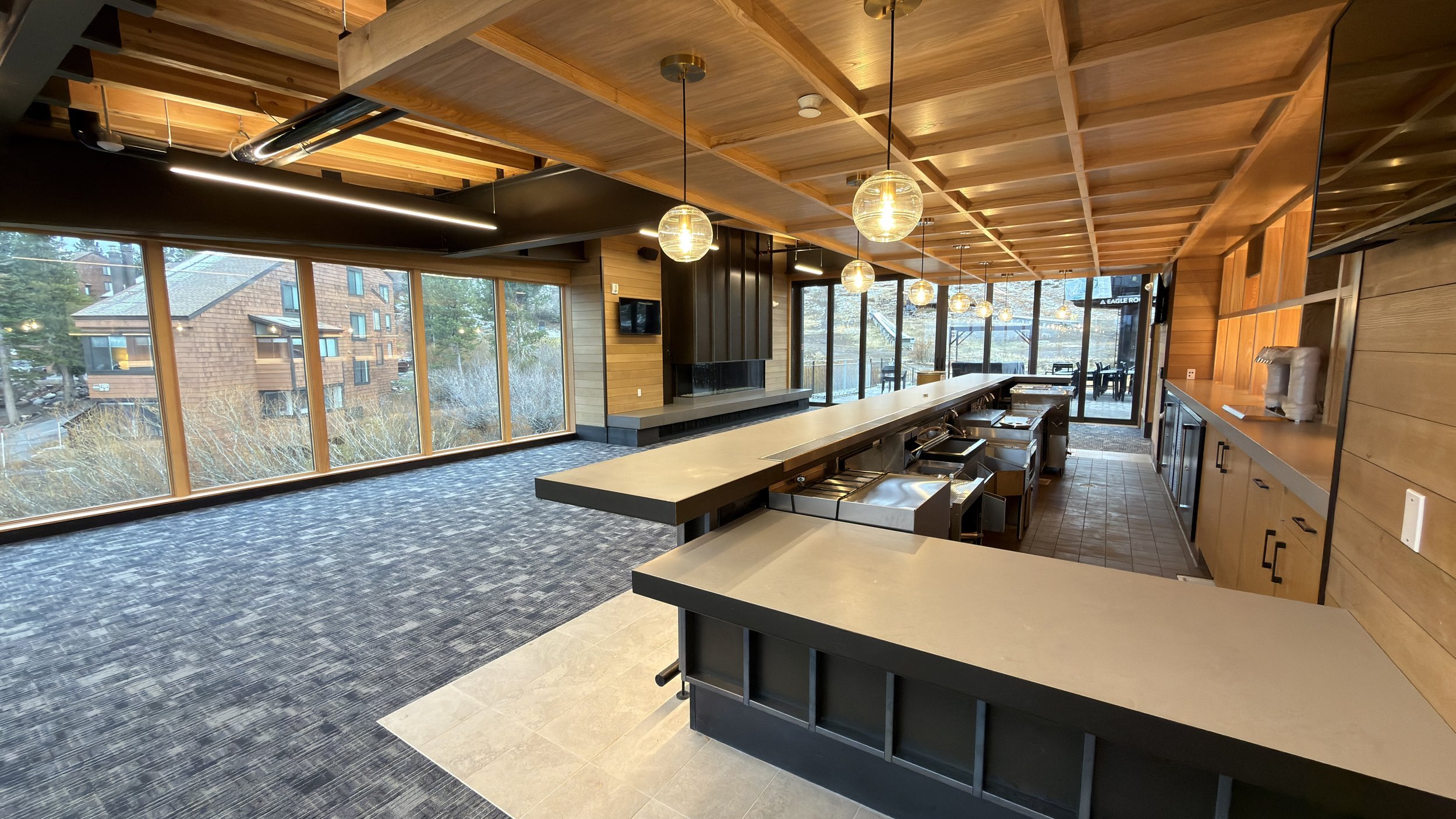 Interior of Tahoe Donner Association’s new Downhill Ski Lodge