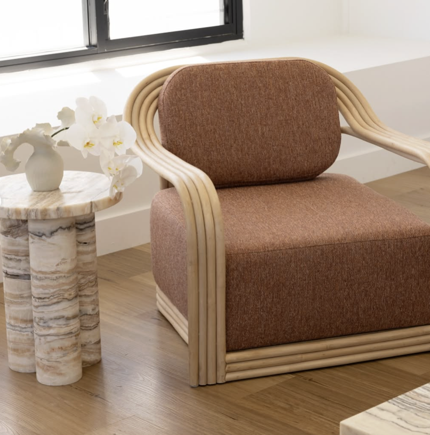 Noya Lounge Chair - Rust