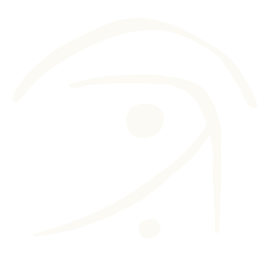 Abstract black and white logo with curved lines and dots. ira skin rituals logo