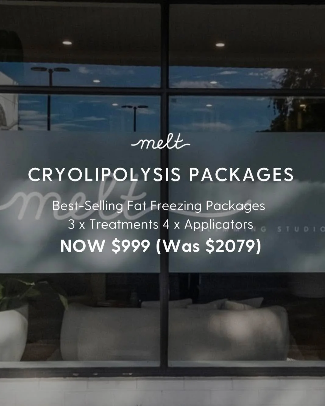 Still thinking about it? Here's your sign. 🧊

Our best-selling Cryolipolysis Package is still available at our biggest-ever value:
✔ 4 Applicators
✔ 3 Full Sessions (spaced 4 weeks apart)
✔ Personalised treatment plan by our trained team
✔ NOW $999 