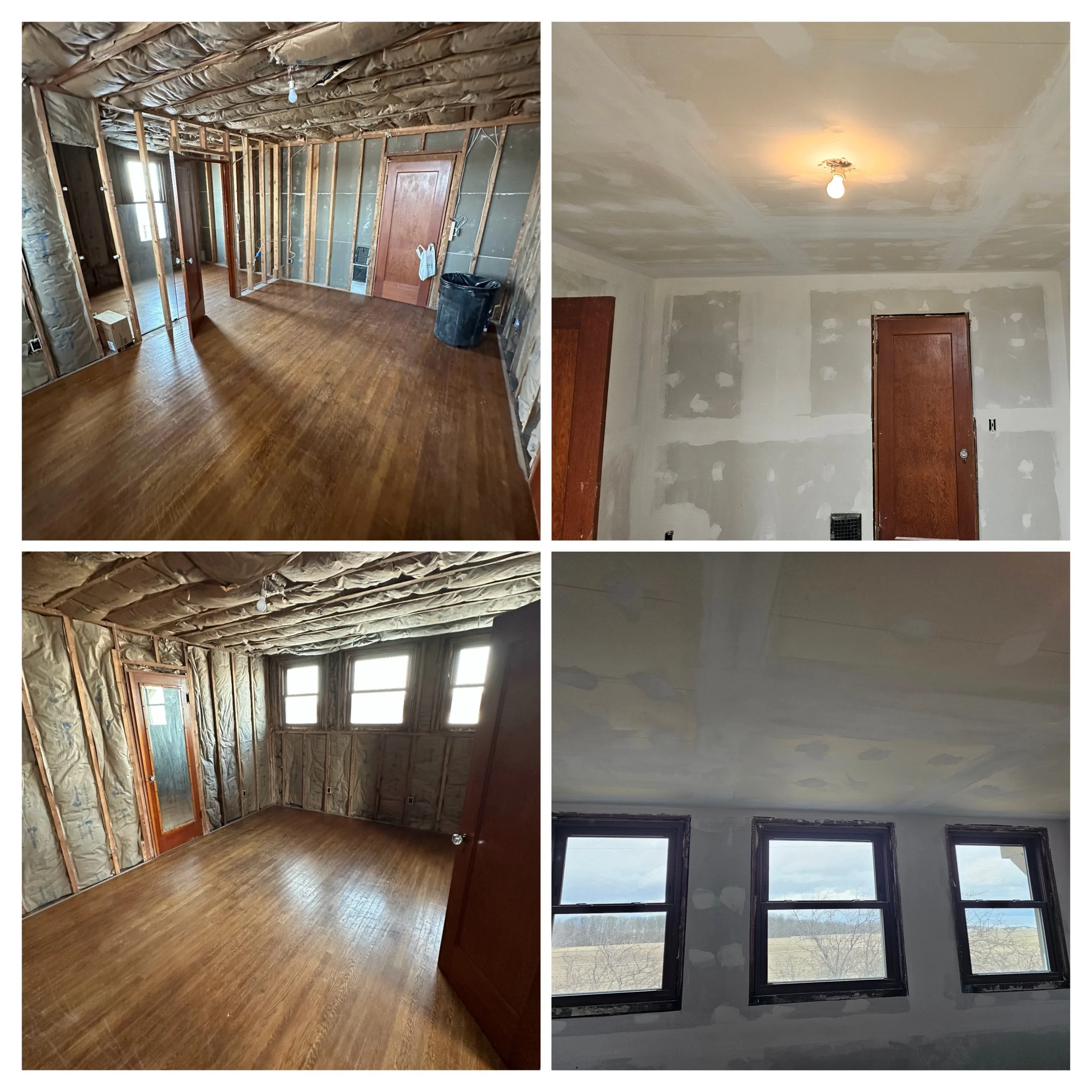 Drywall hung and finished
