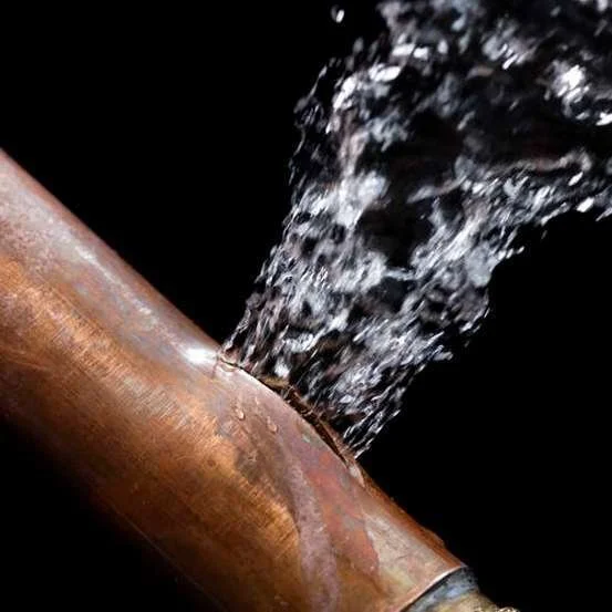 Burst water pipe