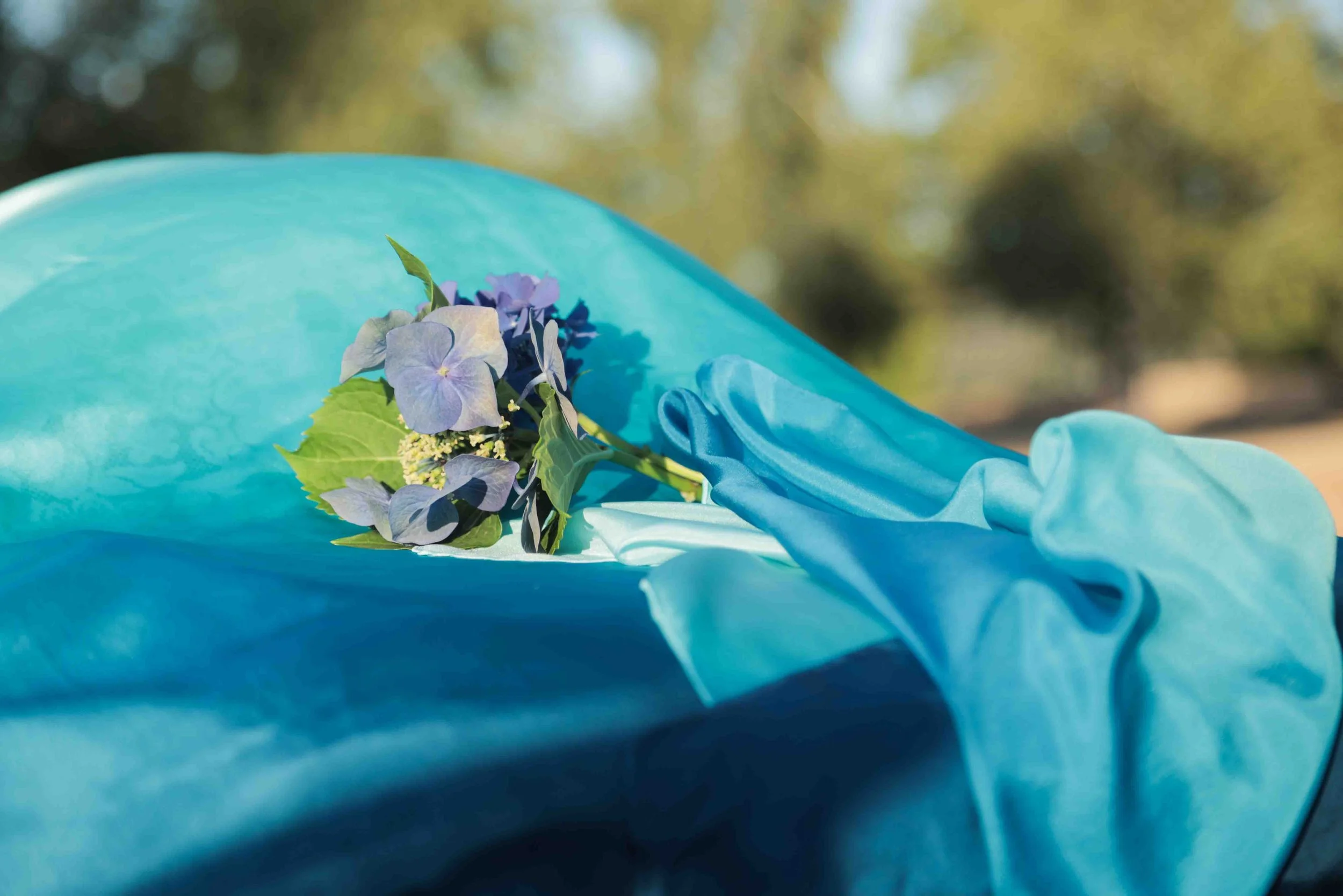 Ocean Blue Silk Cover (Made to Order)