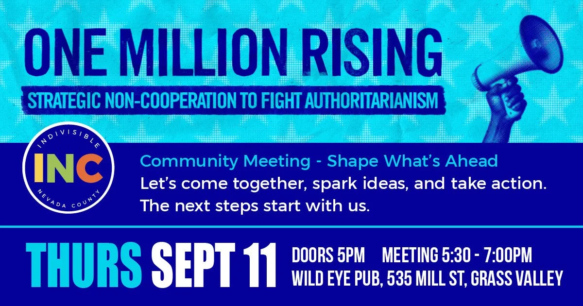9/9/25 Newsletter - Big Meeting this Thursday + Town Hall + No Kings 2.0