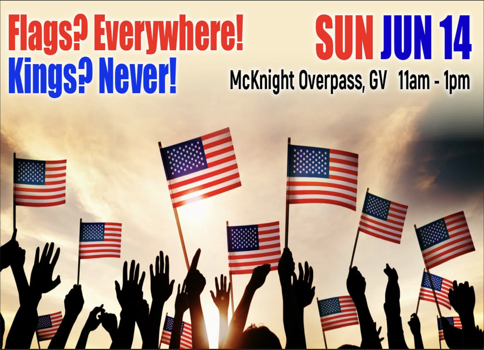 June 14th- Yes to Flags, No to Kings!
