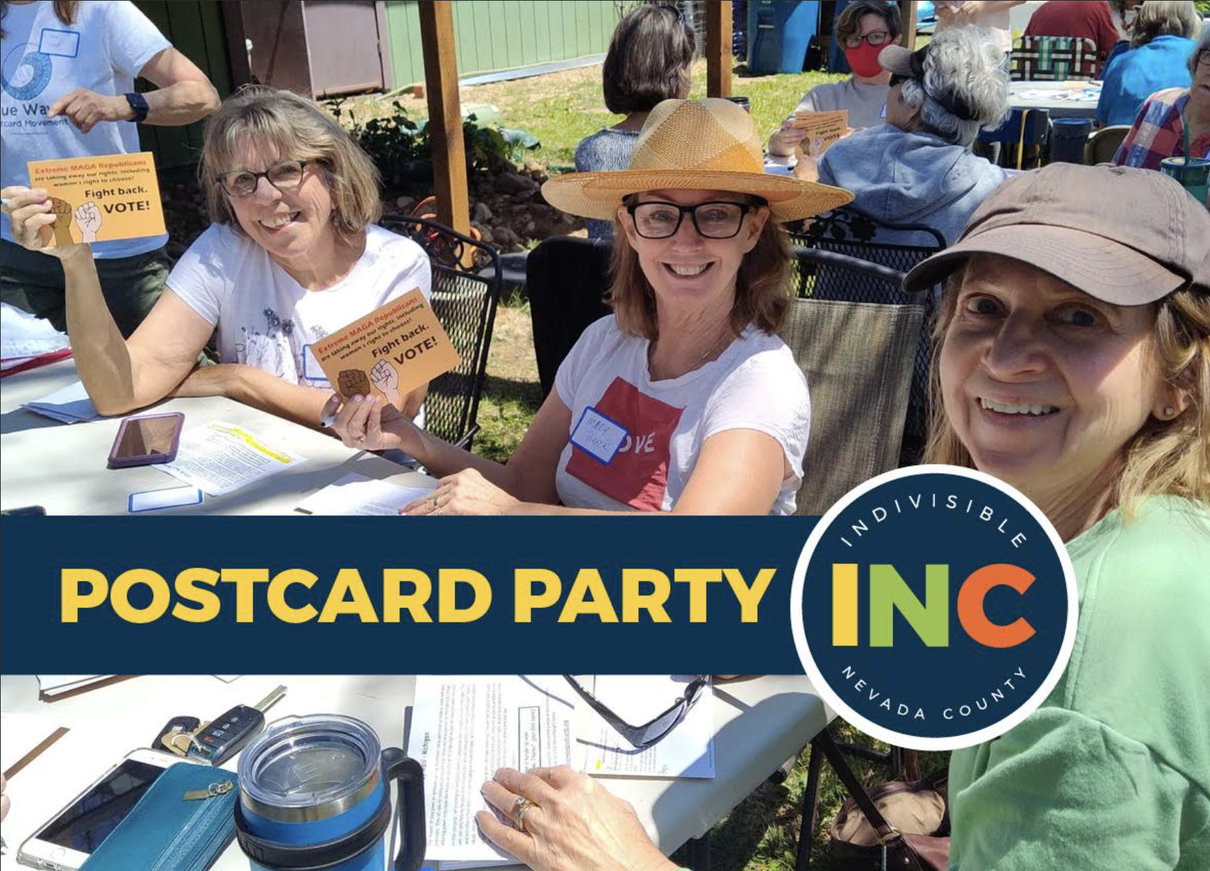 Getting Out the Vote: Postcard Party @ Gold Vibe Kombuchary