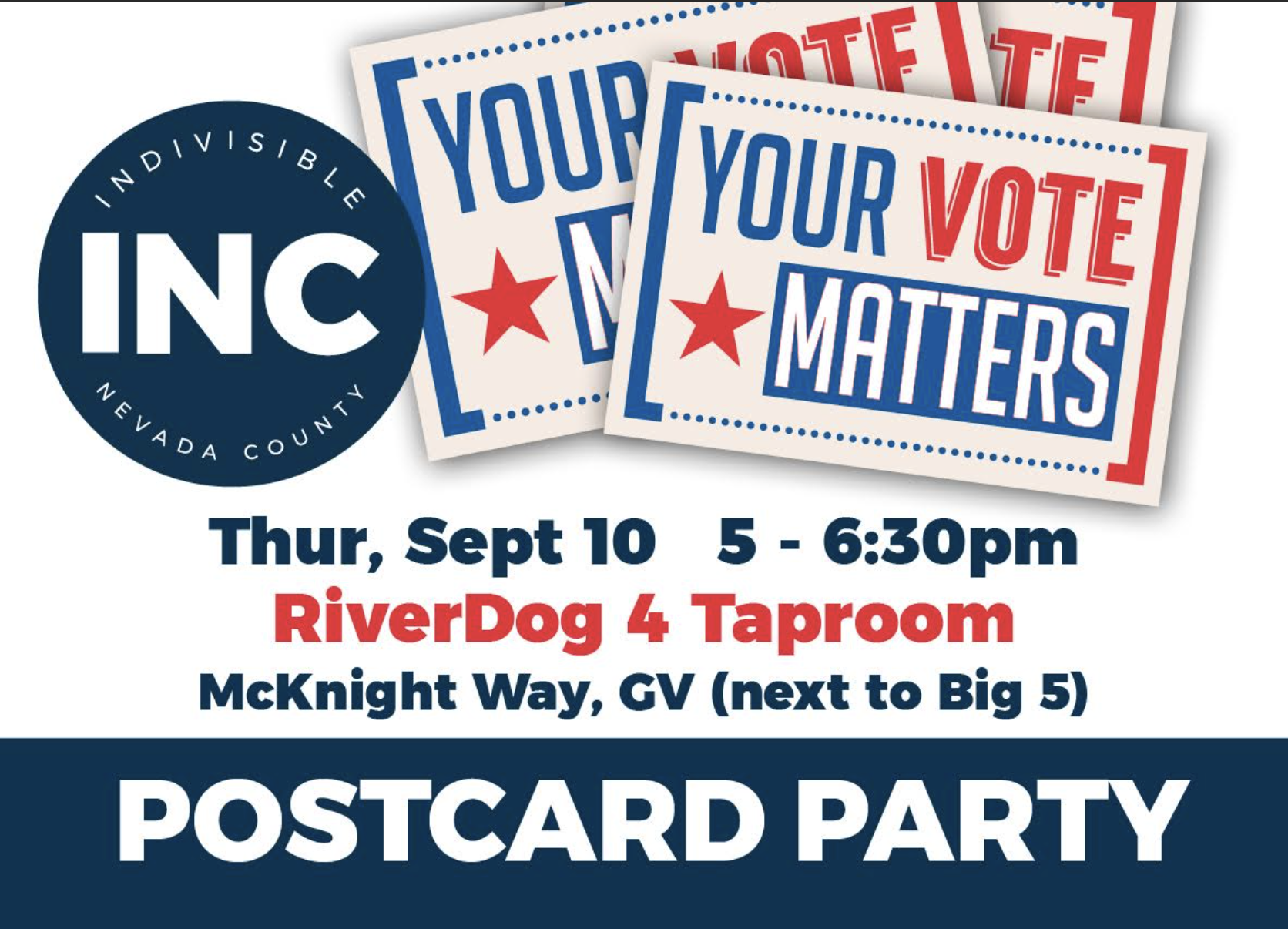 Getting Out the Vote: Postcard Party @ RiverDog!
