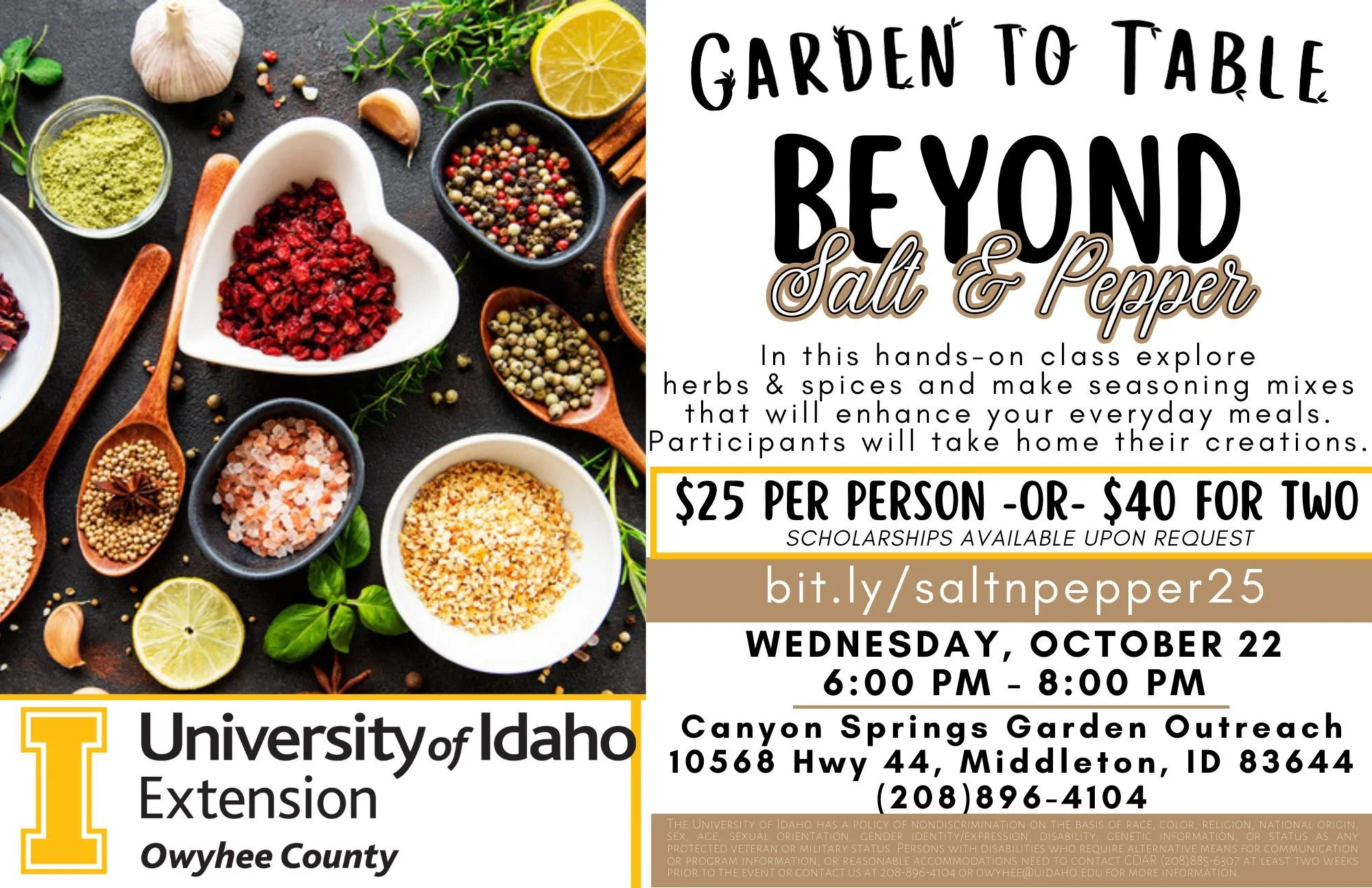 Garden to Table - Beyond Salt & Pepper