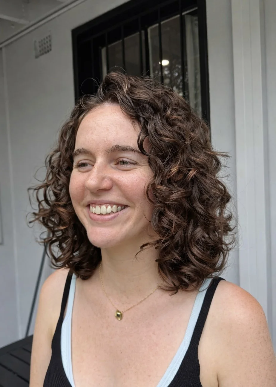 Real Curl Lab client, wavy curly and afro transformations