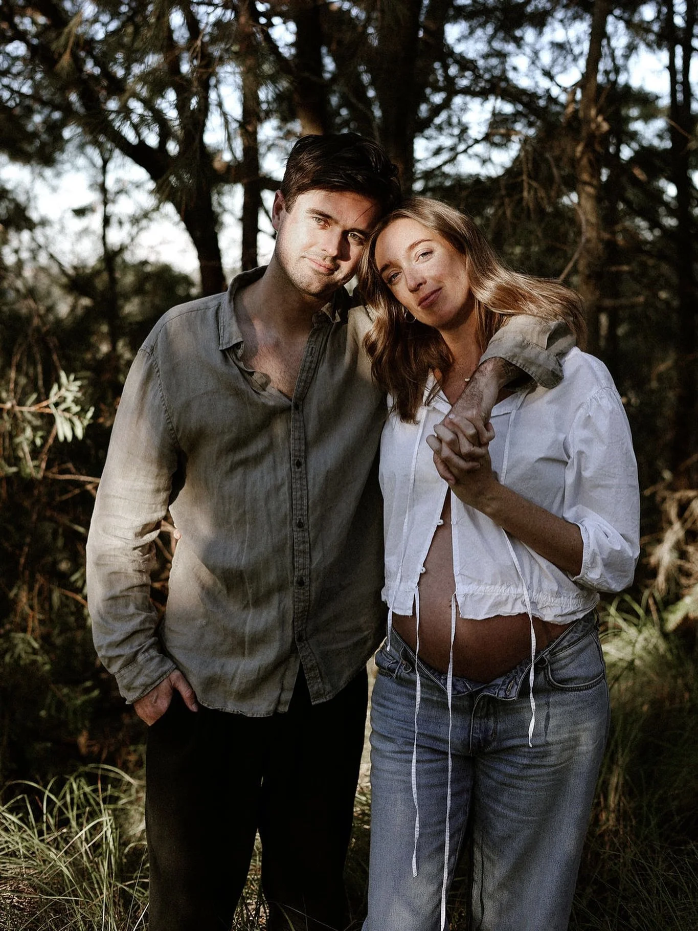 Sam, Matt and baby bump makes three. Ive shot a lot of humans in my time but this was actually my first ever maternity shoot. We kept things short and sweet for this first time mum-to-be. The dappled golden hour light streaming through the Australian