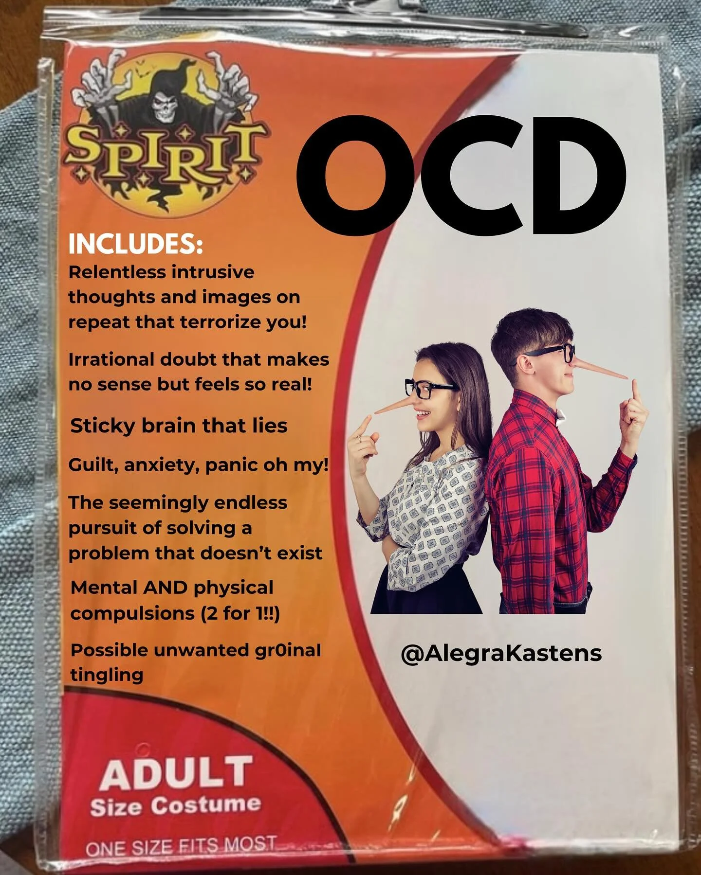 Unfortunately, my OCD was free.99 because I was born with this brain!!!!
.
I didn&rsquo;t have to pay for the haunted house! It&rsquo;s inside of me!!
.
People are like &ldquo;I&rsquo;m sOoO OCD hehe&rdquo; until they find out OCD commonly involves u