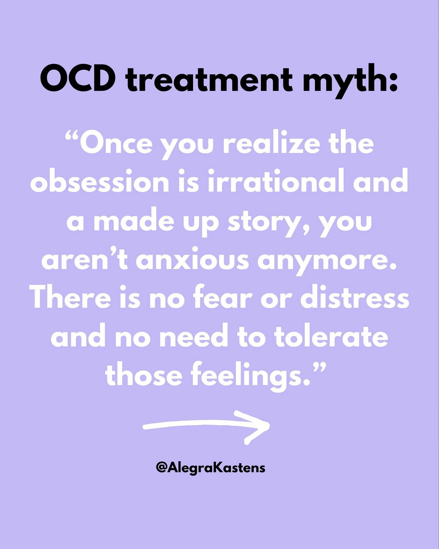 Fear is not rational 📣 If you still experience anxiety in the face of previously triggering stimuli, but know that it&rsquo;s irrational and do not engage compulsively, this doesn&rsquo;t mean that you&rsquo;re doing treatment wrong.
.
It might just