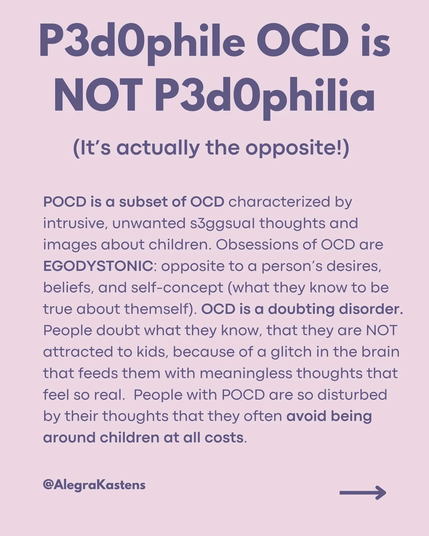 PSA from an OCD specialist with POCD 📣 
.
.
.
.
.
.
.
.
.
.
.
.
.
.
.
.
.
.
.
#ocd #obsessivecompulsivedisorder #pocd #intrusivethoughts