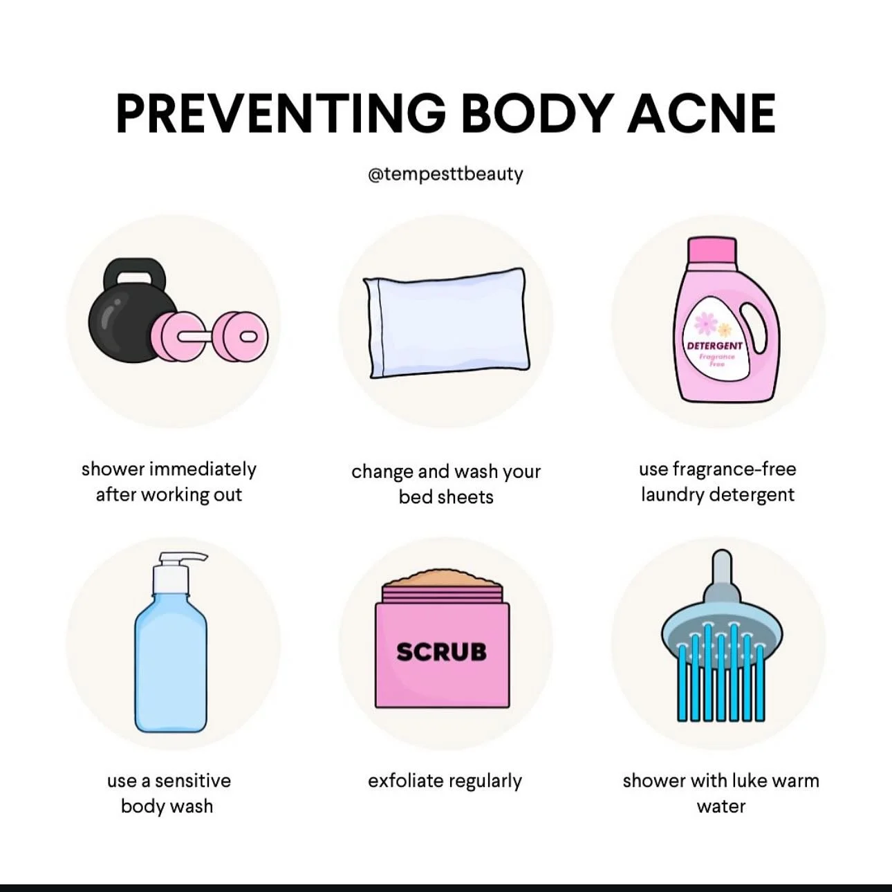 Let's talk about body acne!

It's more common than you think and it's nothing to be embarrassed about! As a student esthetician, I'm learning how small changes can make a big impact on your skin

Here's your gentle reminder:

Shower right after you s