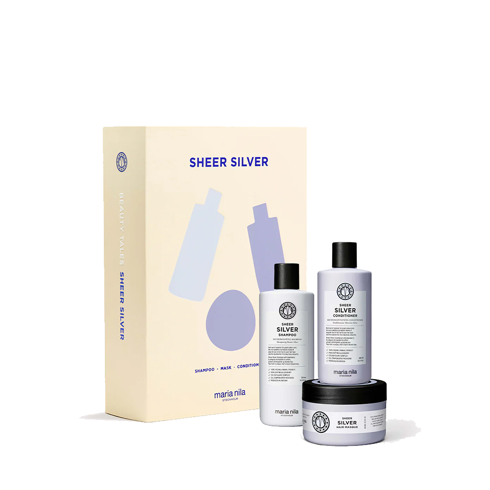 MARIA NILA Šviesiaplaukėms skirtas rinkinys – Sheer Silver Beauty Box