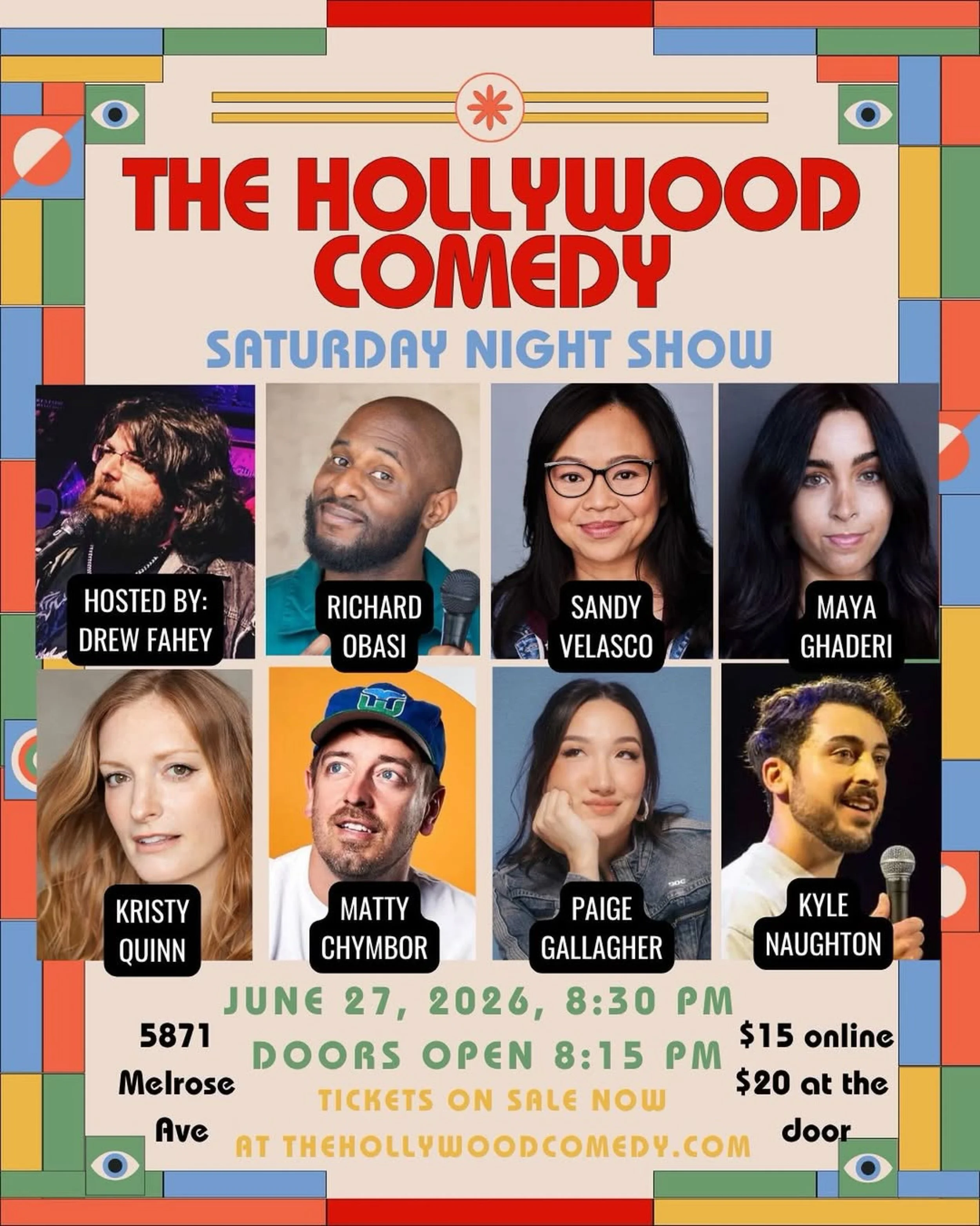 Saturday night show @ the Hollywood Comedy