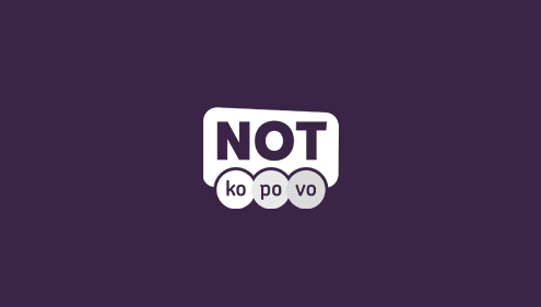 Afbeelding met de tekst 'NOT kookvo', op een paarse achtergrond.