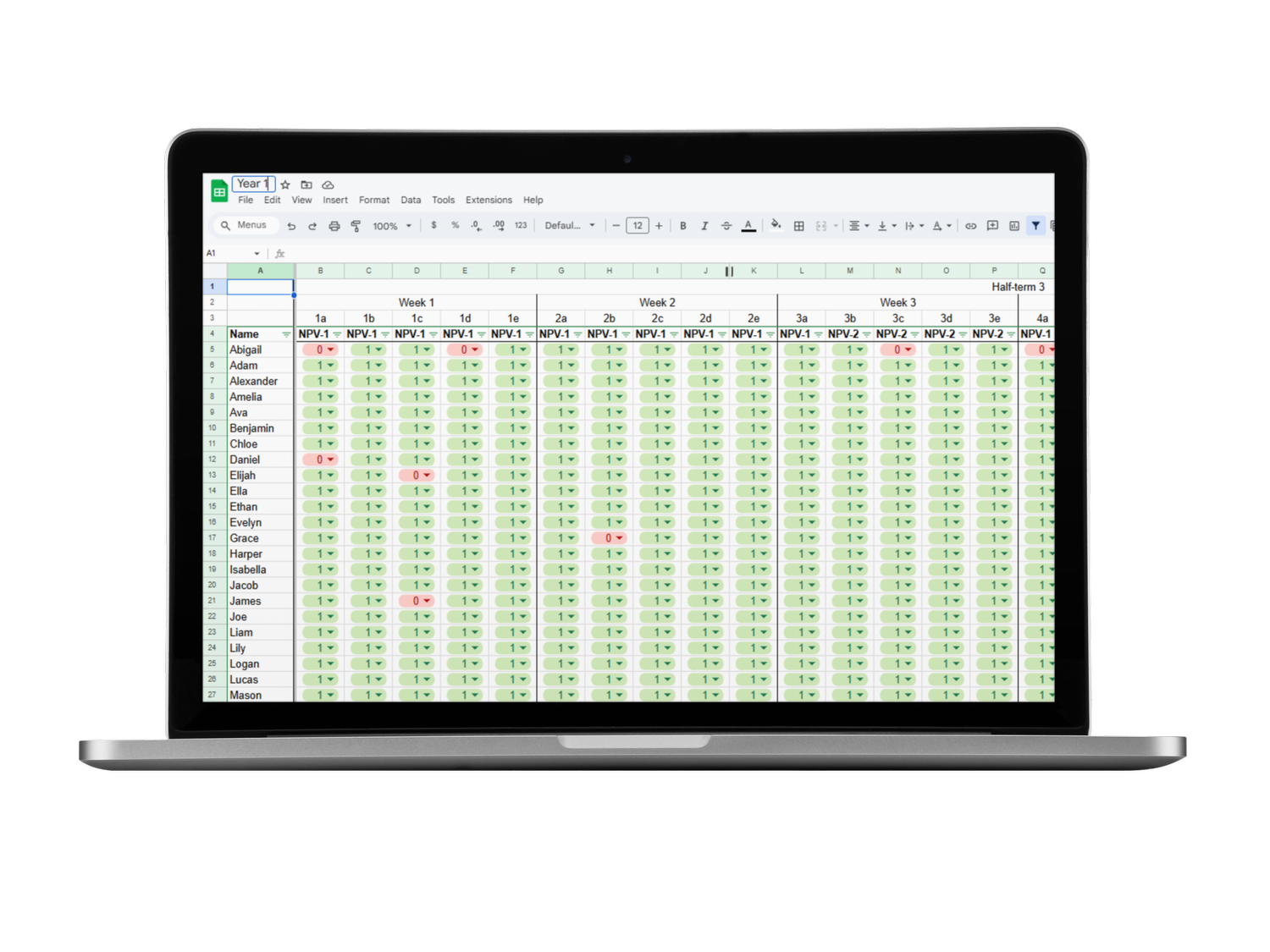 Tracker on a MacBook