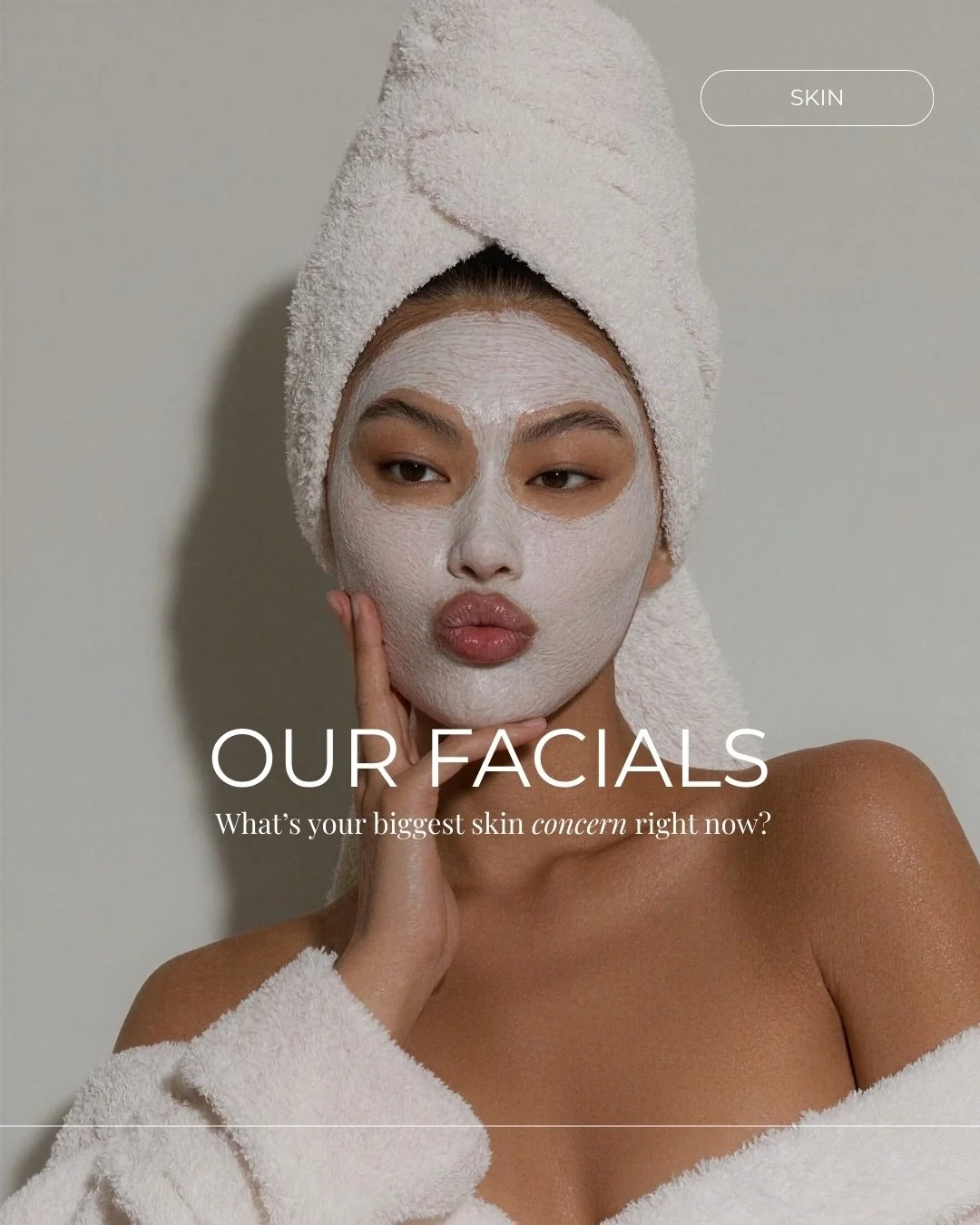 Not sure which facial you need? Start here.

Dryness. Breakouts. Pigmentation. Texture. Fine lines.

Each concern tells us something about your skin &mdash; and helps us create the right treatment plan for you at COSMOGLOW.

Save this so you know exa