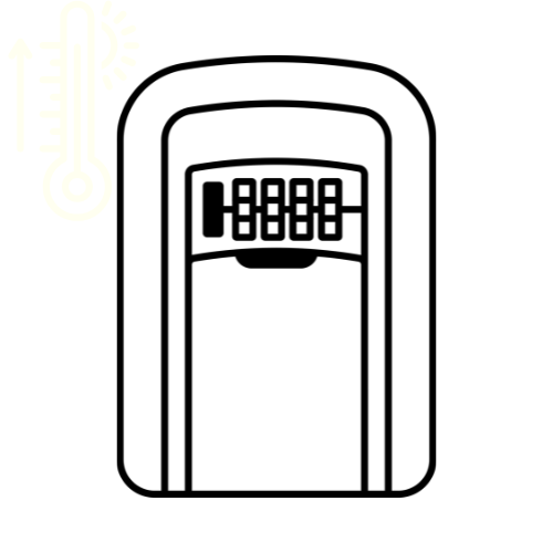 The Crowes nest caravan holiday home based on the East coast in North Yorkshire at  Havens Reighton Sands Holiday site has a private lock box for its key.