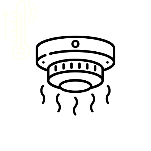 The Crowes nest caravan holiday home based on the East coast in North Yorkshire at  Havens Reighton Sands Holiday site has a smoke alarm.