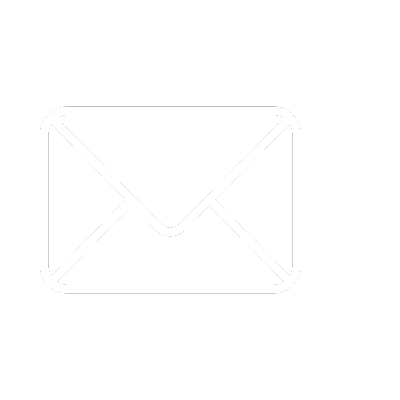 Outline of an envelope icon on a black background