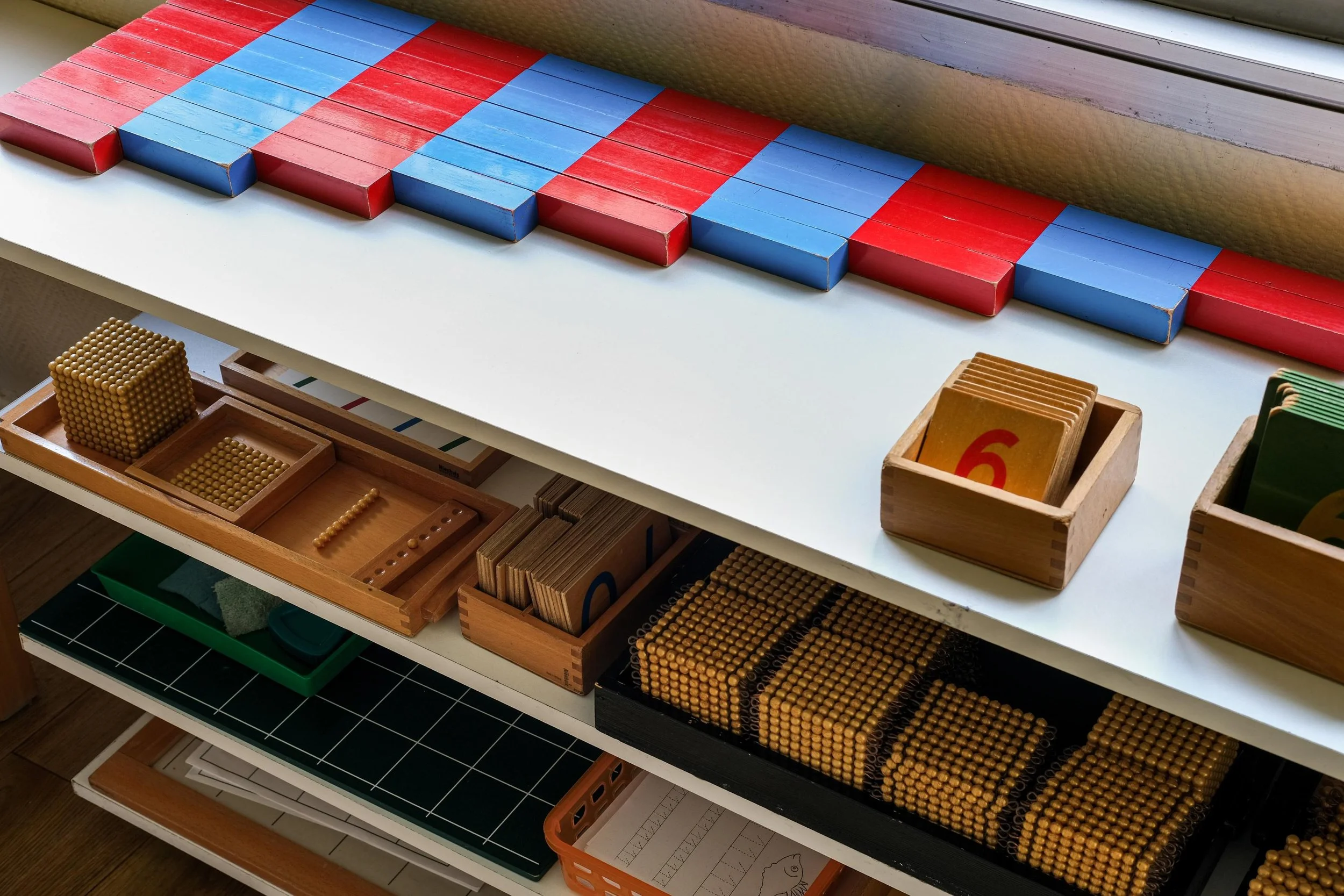 Barres numériques Montessori apprentissage mathématiques