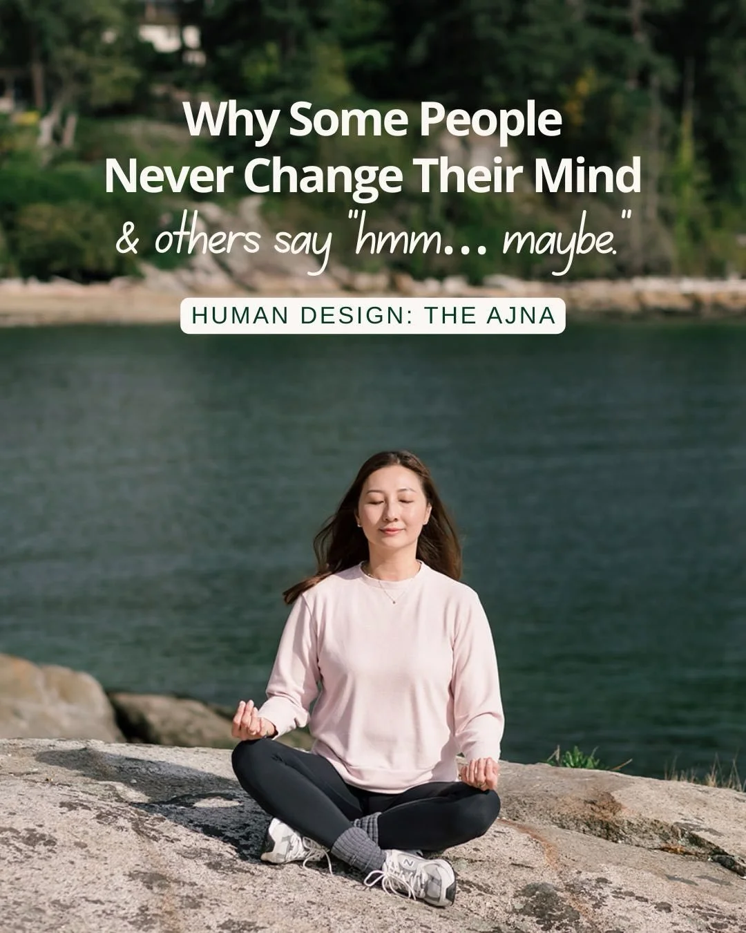 Something I hear often with clients during my Human Design sessions is frustration between partners or family members who process ideas very differently. 

A defined ajna tends to hold steady opinions once they have formed. An undefined or open ajna,