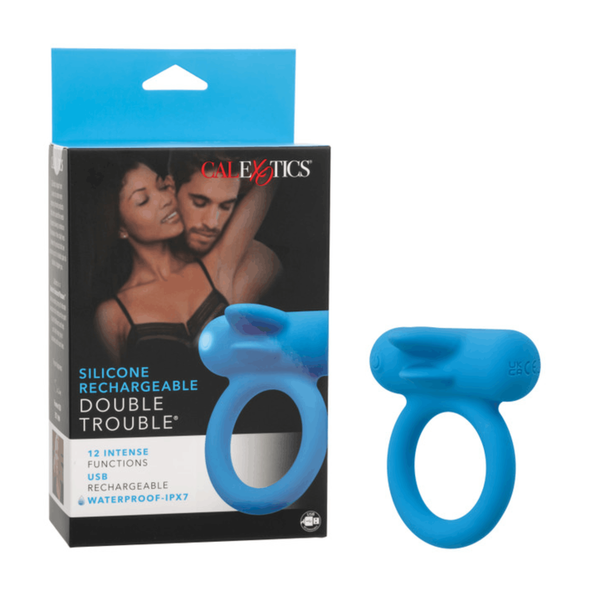 Silicone Rechargeable Double Trouble – Vibrating Couples Enhancer